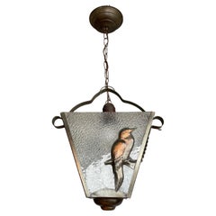 Rare and Graceful, Arts
Crafts Brass and Glass Pendant w. Bird Sculptures 1920 Rare and Graceful, Arts
Crafts Brass and Glass Pendant w. Bird Sculptures 1920