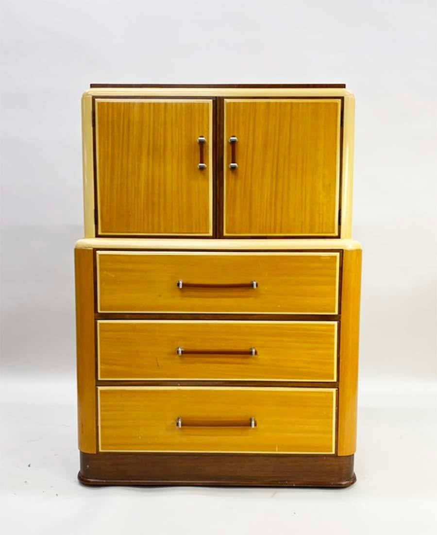 Rare and Handsome Chest or Dresser by Donald Deskey for Luce Furniture Company For Sale 8