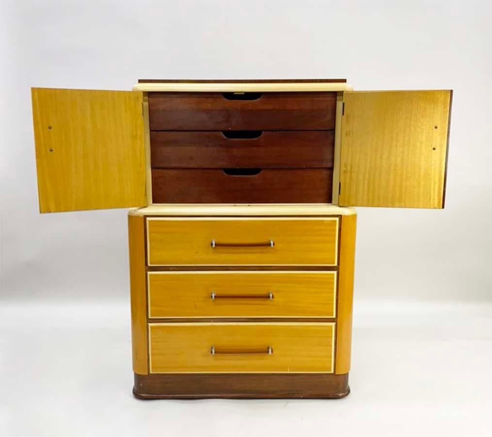 Mid-20th Century Rare and Handsome Chest or Dresser by Donald Deskey for Luce Furniture Company For Sale