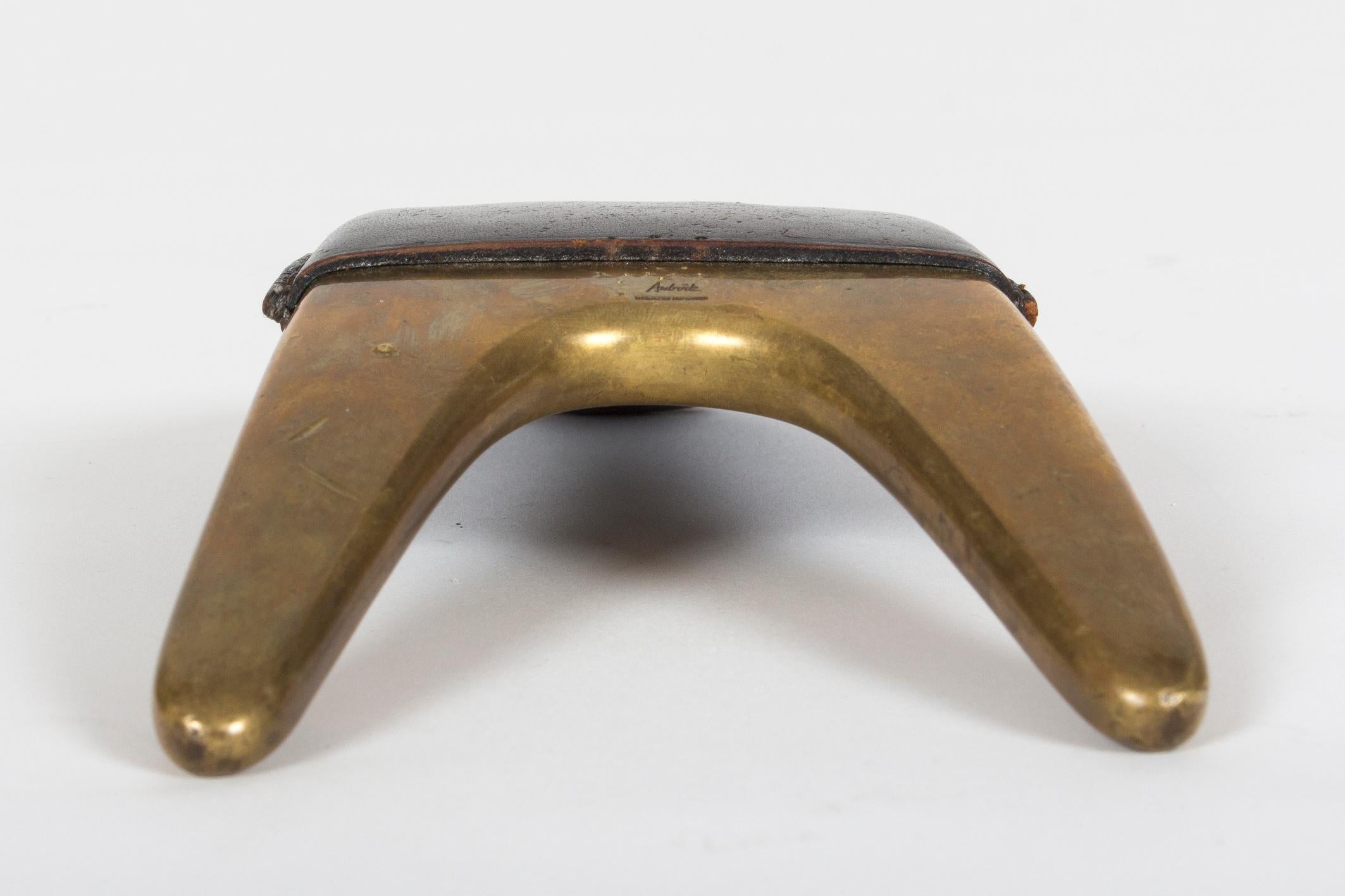 Mid-Century Modern Rare and Heavy Brass Boot Jack by Carl Auböck, Midcentury, Vienna For Sale