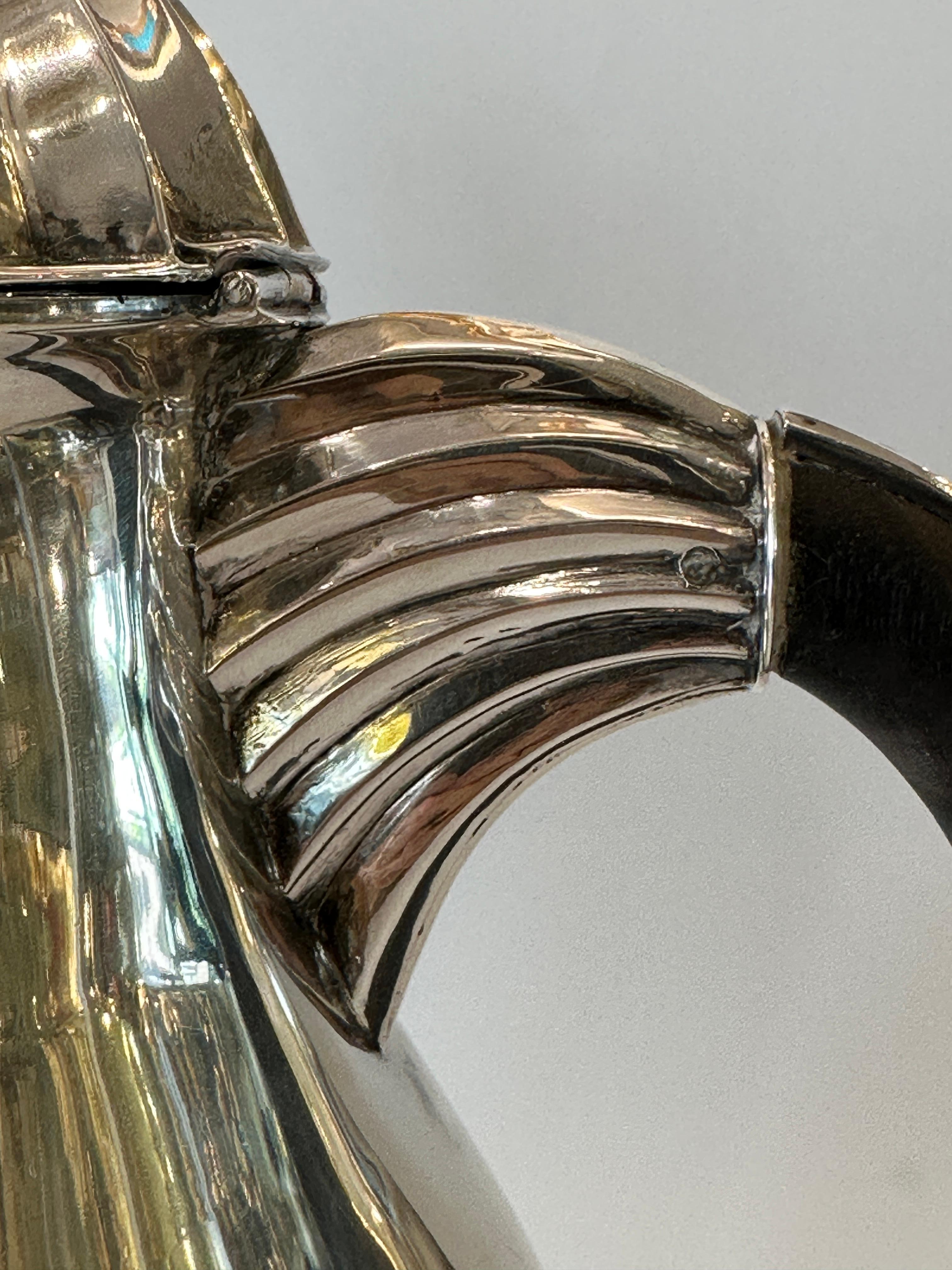 Hammered Rare and highly important art deco judaica wine jug made by Bernhard Friedländer For Sale