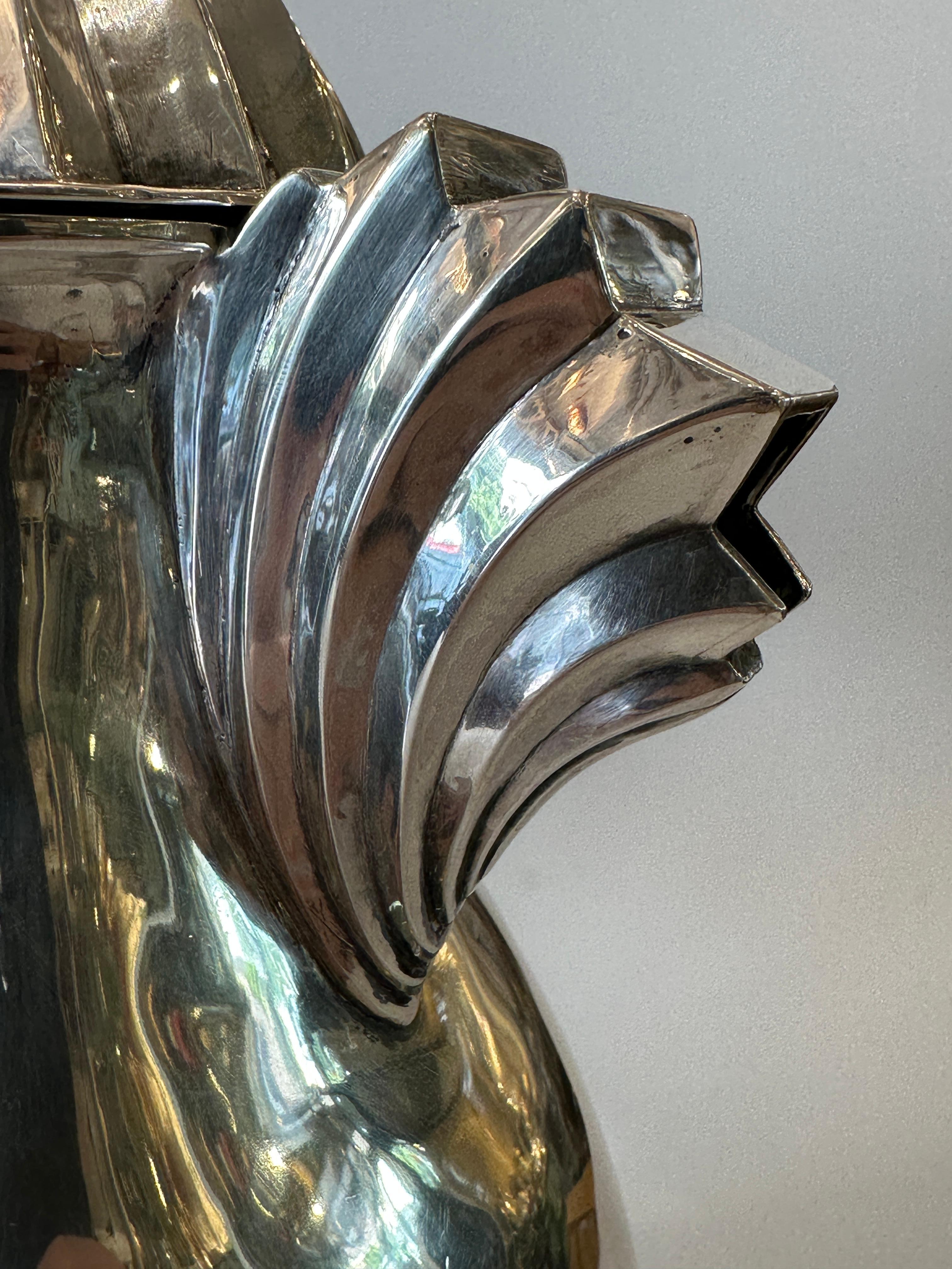Silver Rare and highly important art deco judaica wine jug made by Bernhard Friedländer For Sale