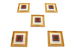 Rare and Iconic Kvadrille wall lights (5) by Bent Karlby / LYFA