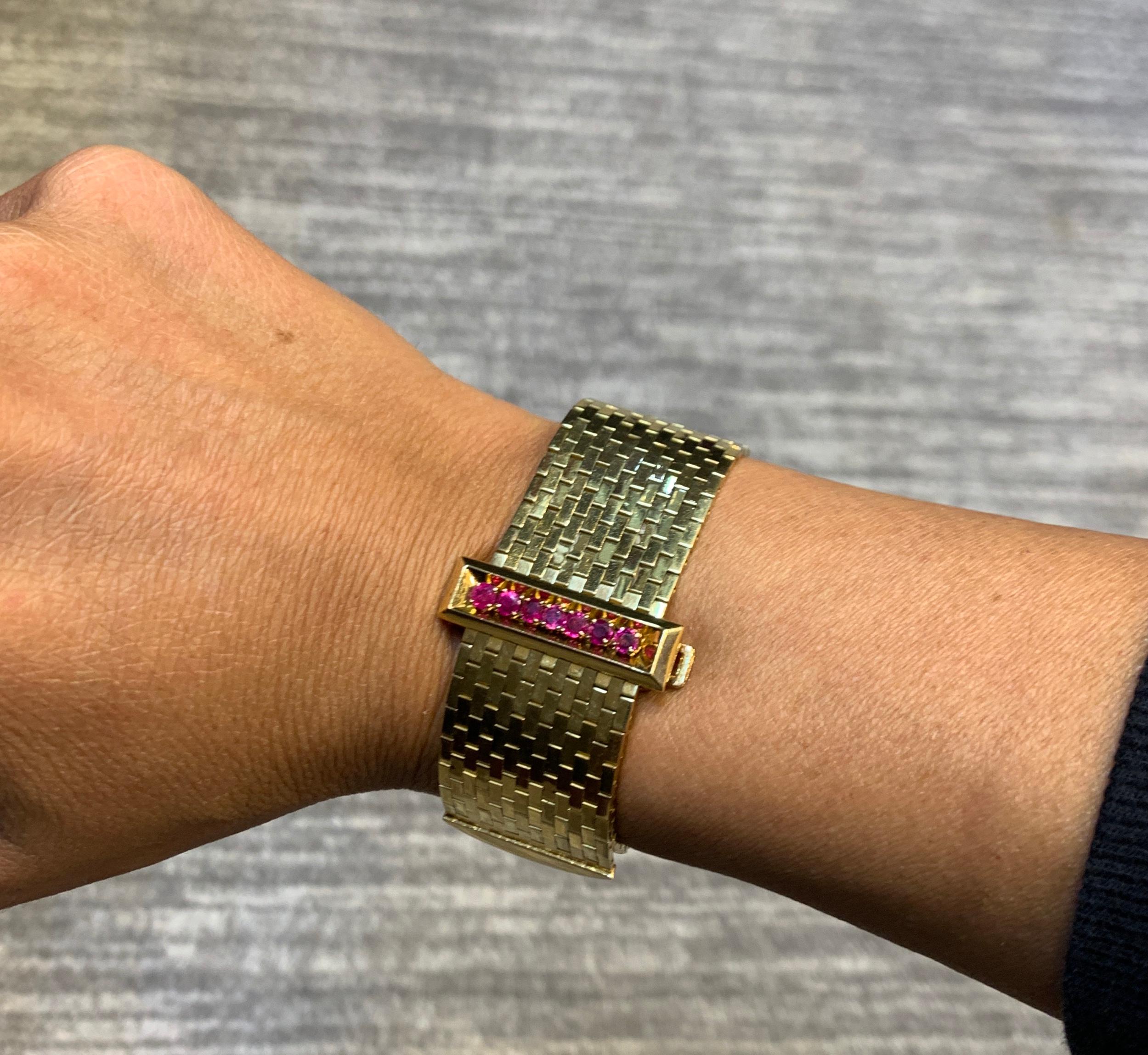Seltenes und ikonisches Van Cleef & Arpels Passepartout-Armband mit Saphiren und Rubinen 5