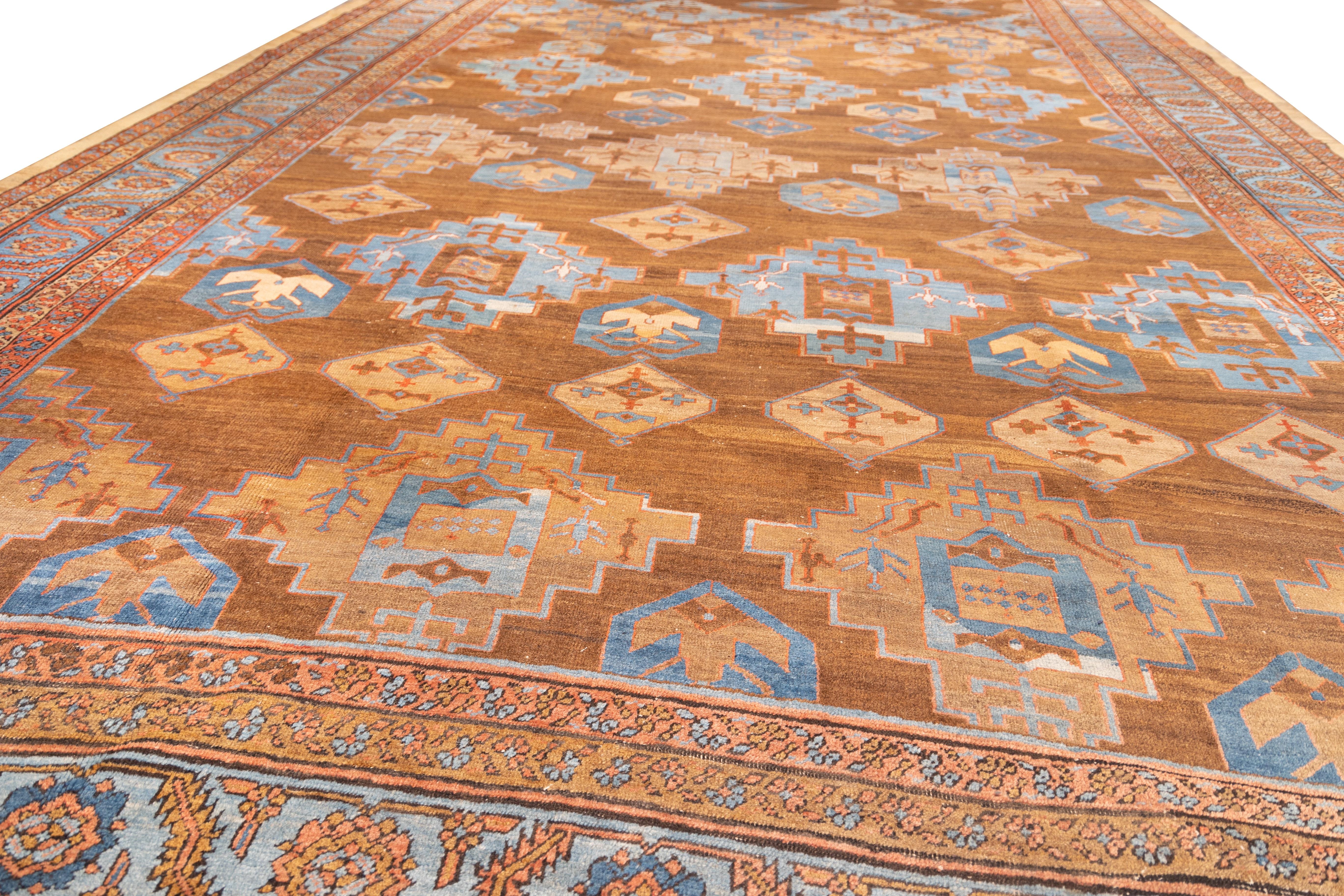 Persian Alriz collection Rare and important Camel hair shield Baksaish For Sale
