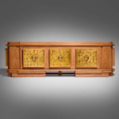 Rare and Important Cerused Oak Buffet by Andre Arbus