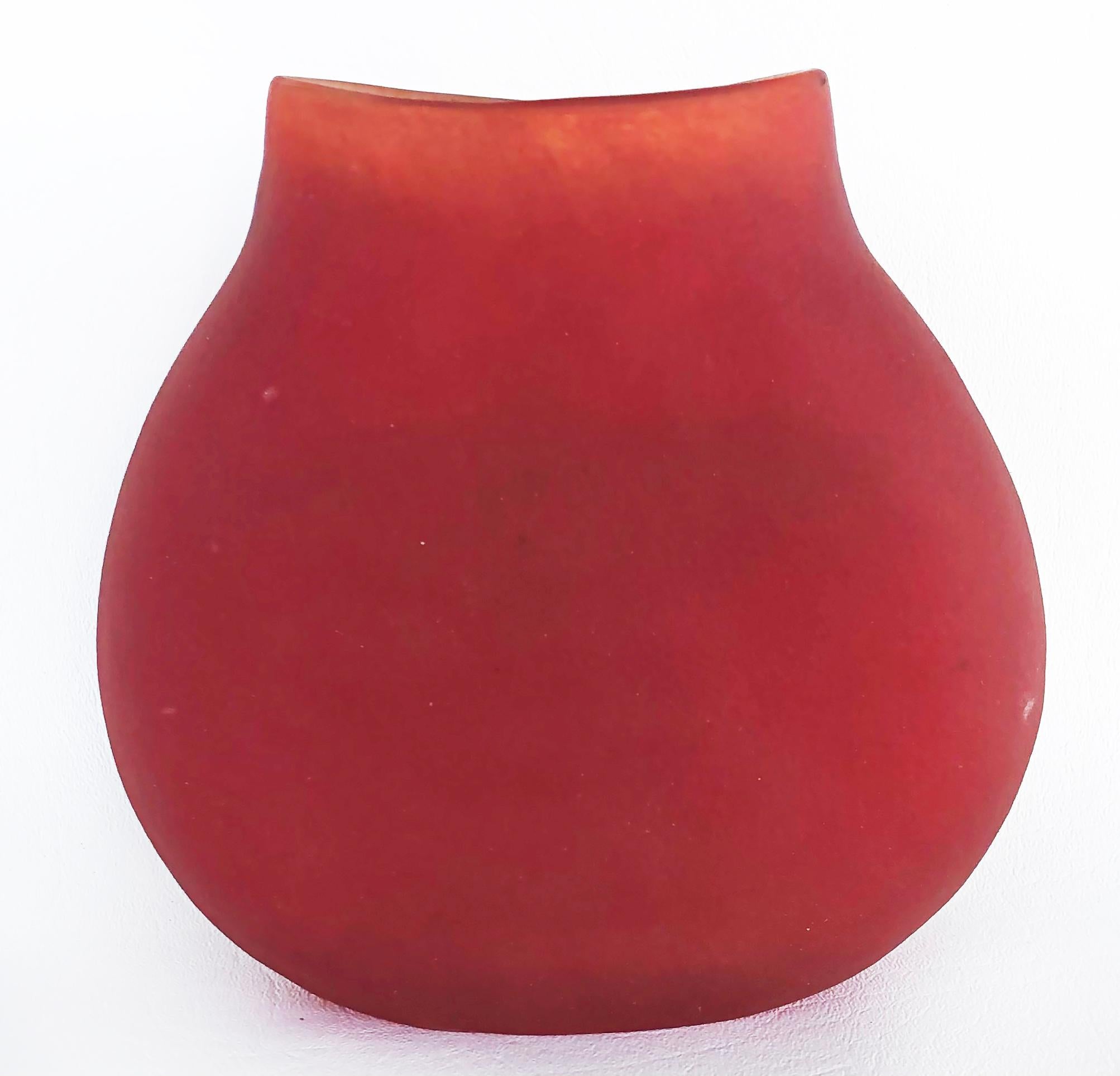 20th Century Rare and Important Claire Raab Cameo Art Glass Vase, Signed, December 1992 For Sale