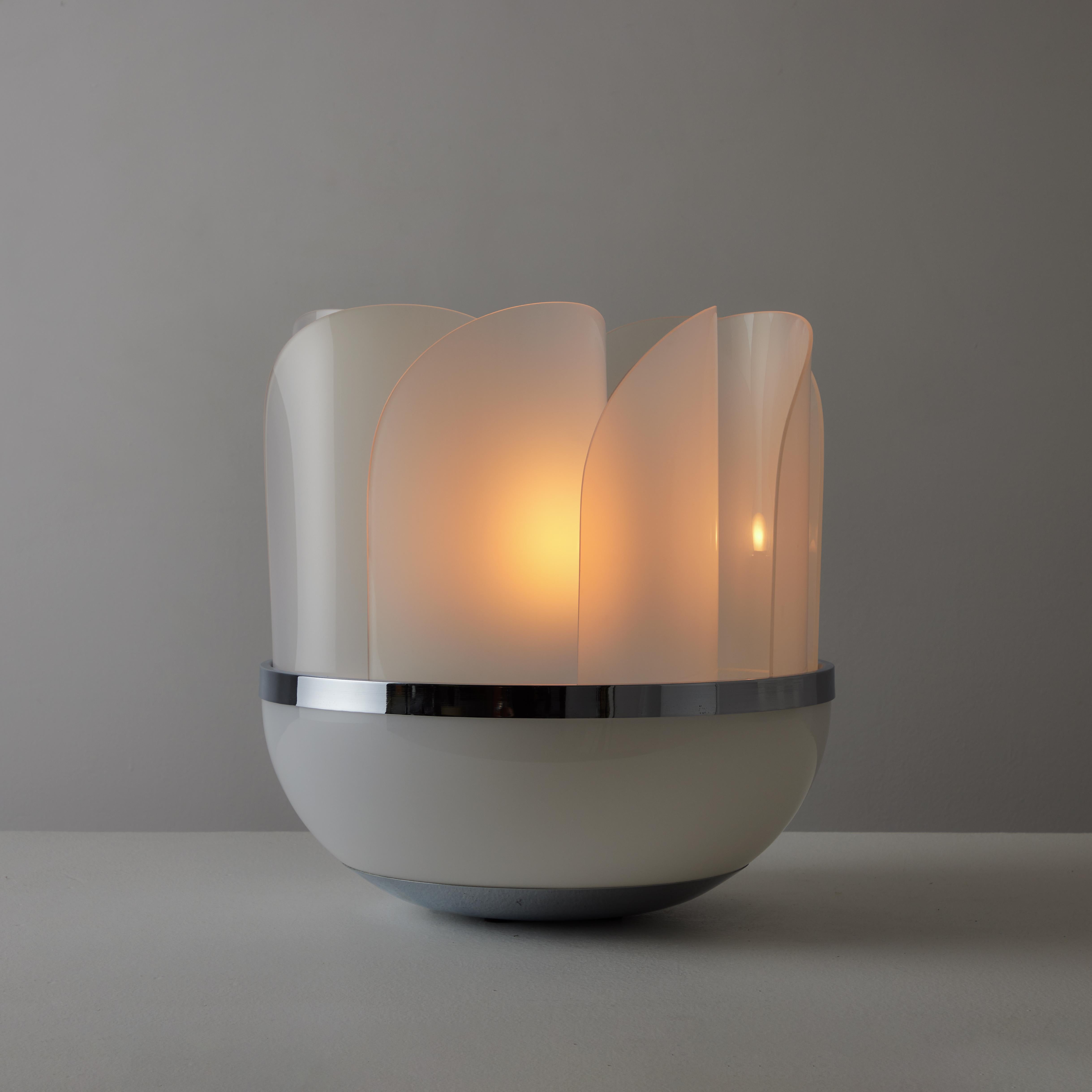 20th Century Rare and Important 'Fru-fru' Table Lamp by  Elvio Becheroni for Lamperti For Sale