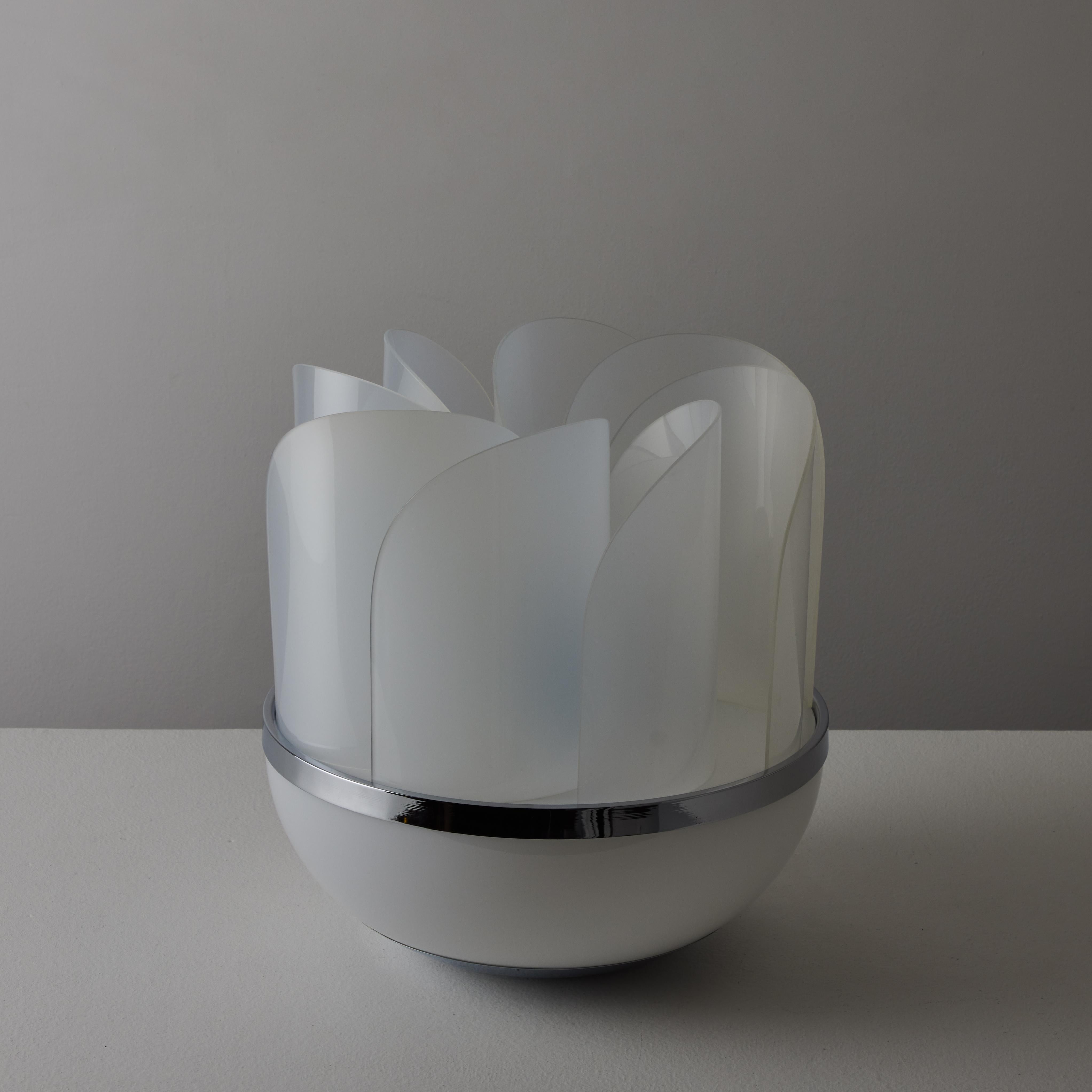 Rare and Important 'Fru-fru' Table Lamp by  Elvio Becheroni for Lamperti For Sale 1