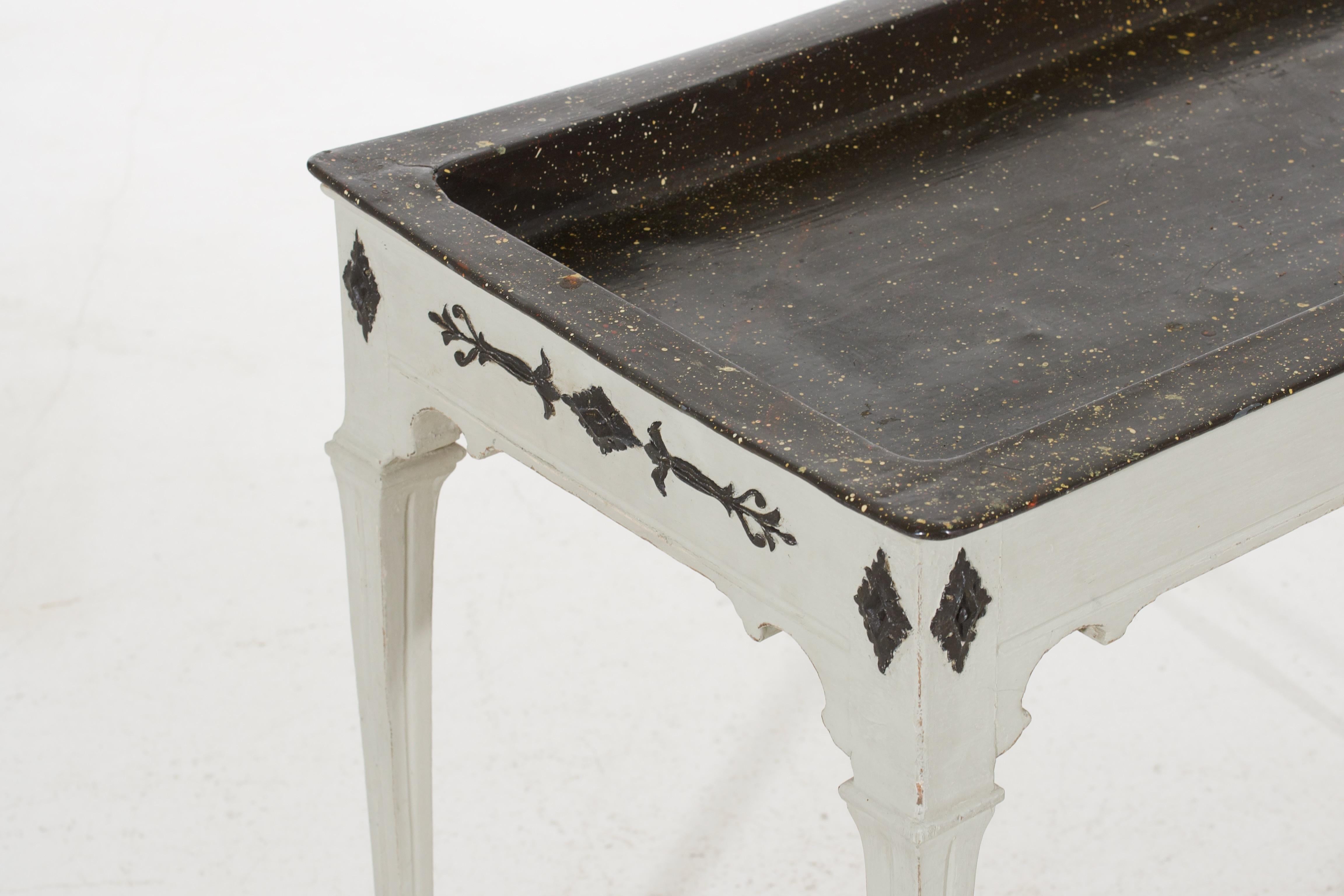 18th Century and Earlier Rare and important Gustavian tray table, circa 1770. For Sale