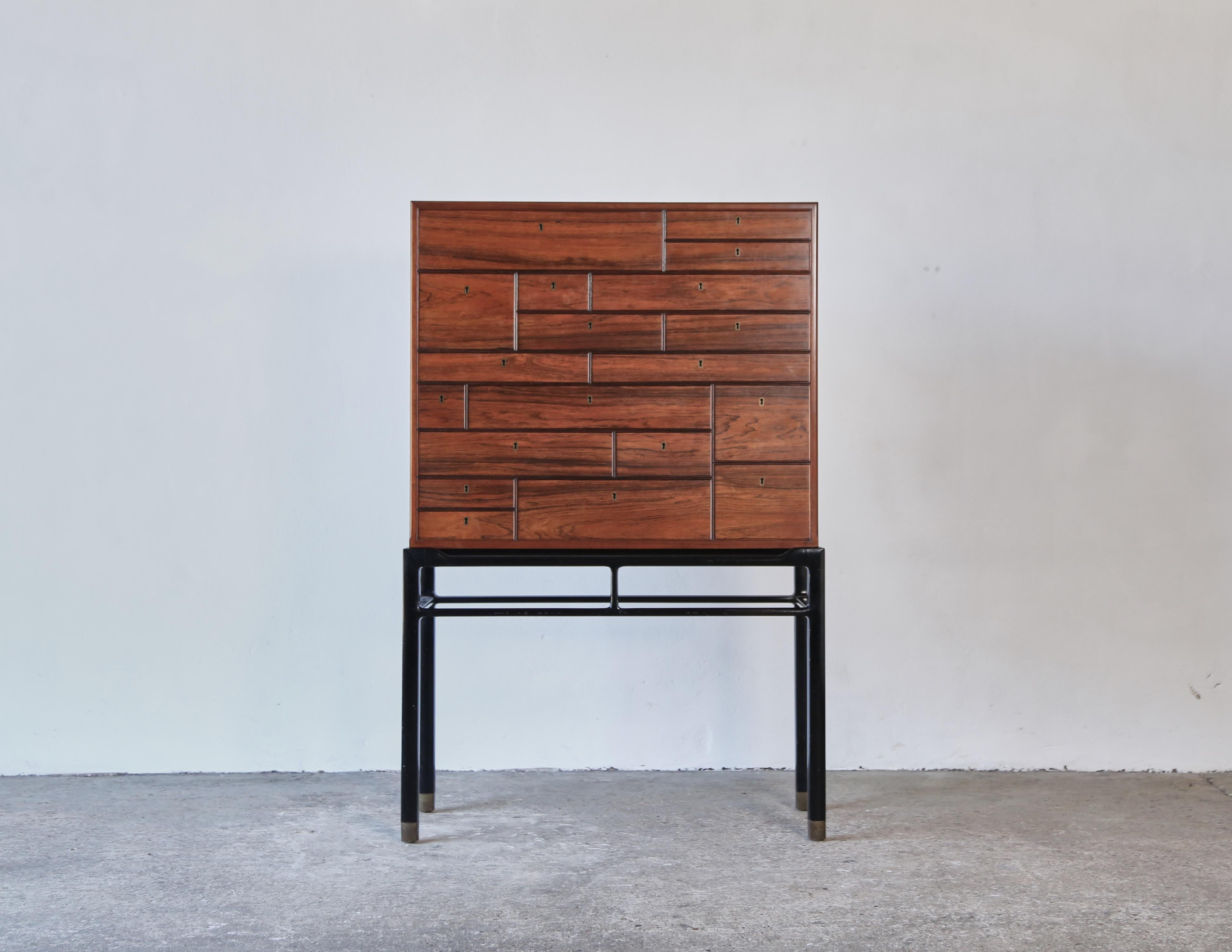 Mid-Century Modern Rare and Important Jørgen Berg Cabinet, William Christensen, Denmark, 1960s For Sale