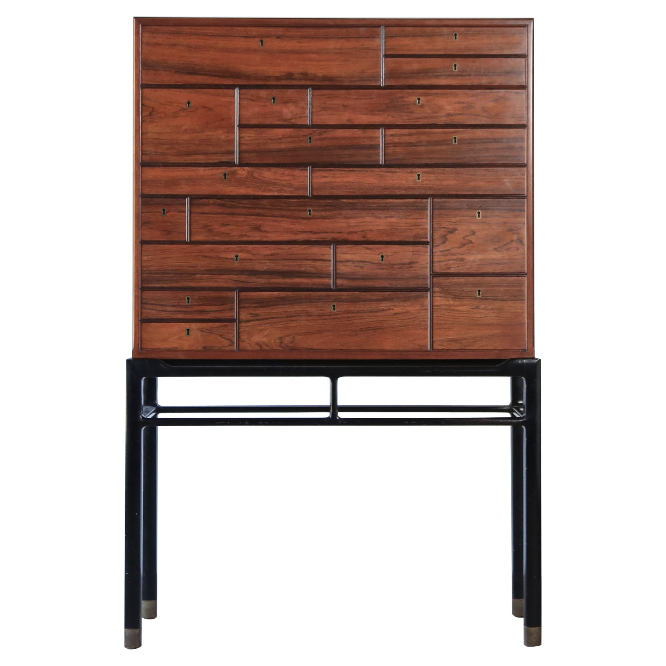Rare and Important Jørgen Berg Cabinet, William Christensen, Denmark, 1960s