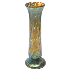 Seltene und bedeutende Loetz Phaenomen-Vase in Bergblau PG 6893, hergestellt 1898