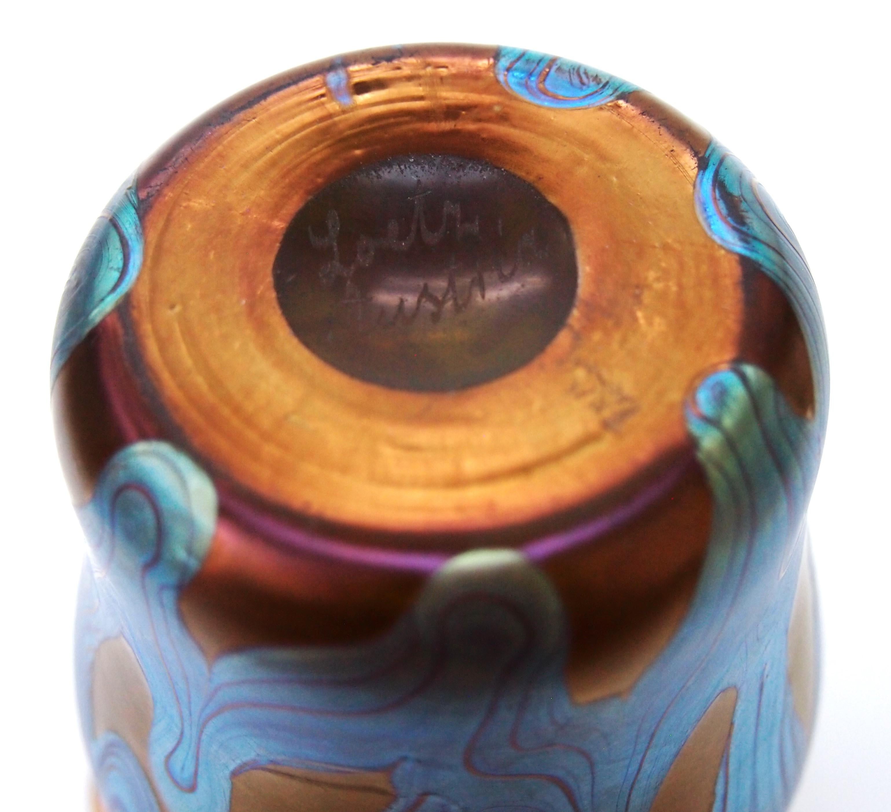 Rare et important vase Loetz Phaenomen PG 29 1900 -signé Bon état - En vente à Worcester Park, GB