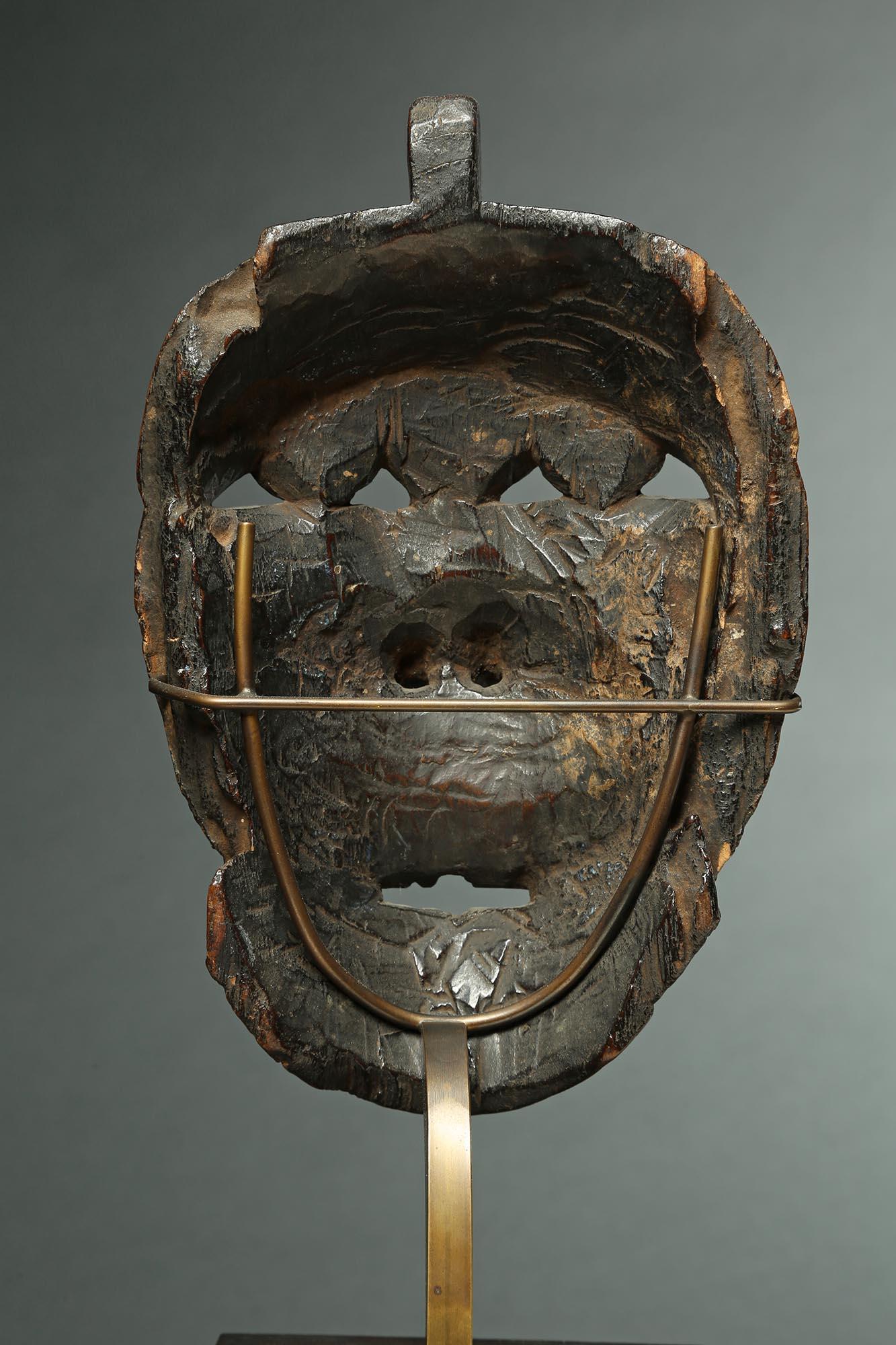 Tribal Rare and Important Mask Ancient Java Indonesia Awesome Patina and Provenance For Sale