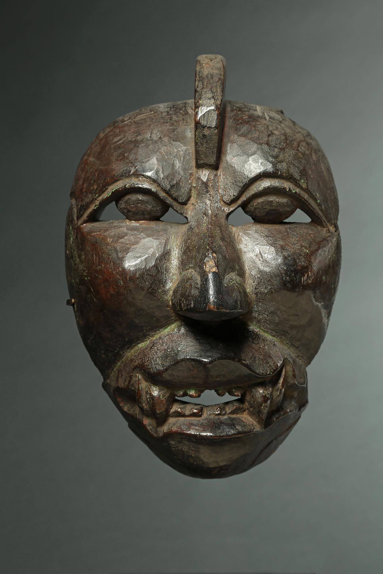 Indonesian Rare and Important Mask Ancient Java Indonesia Awesome Patina and Provenance For Sale