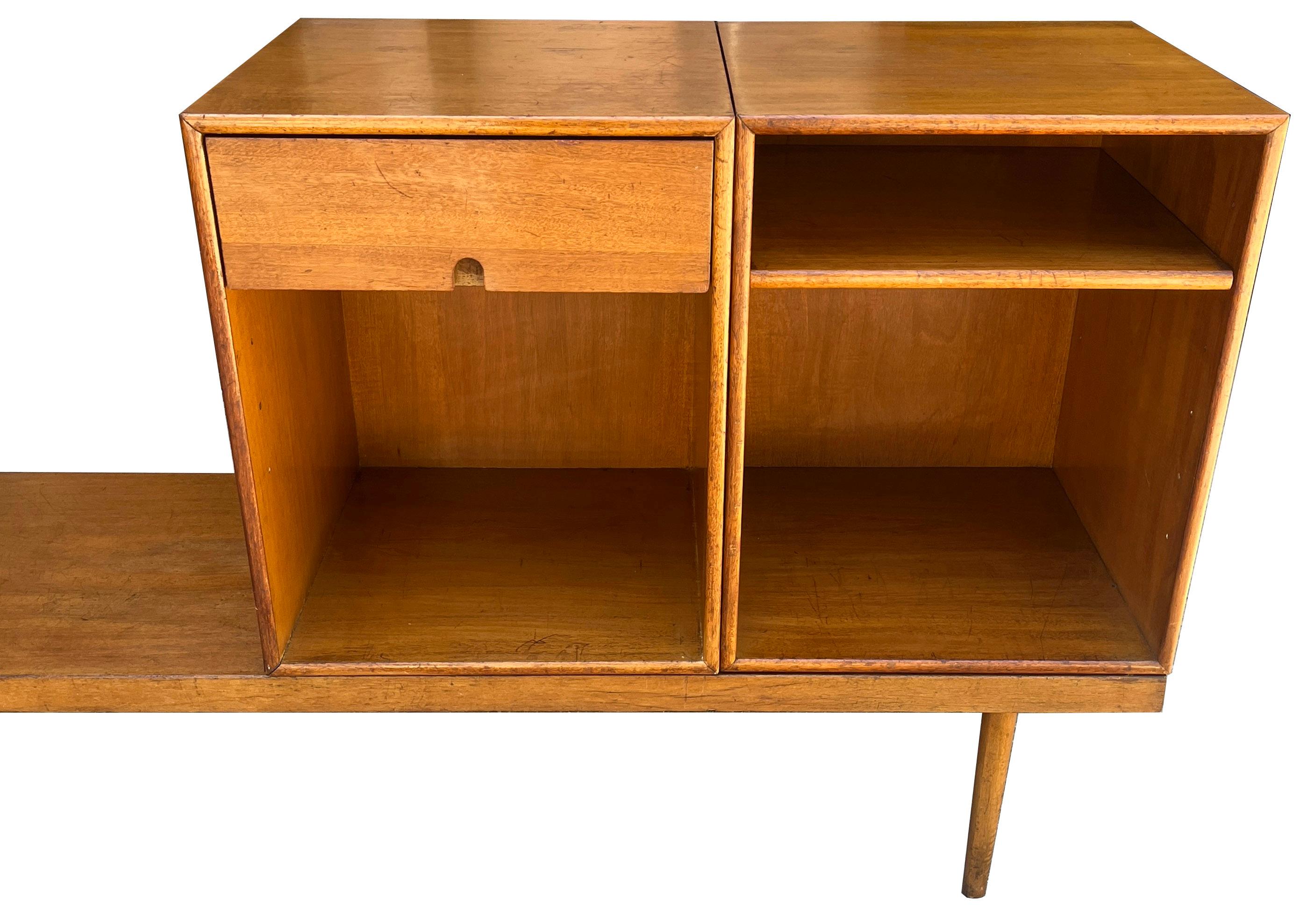 Rare and Important Midcentury Bench/Cabinets- Eames and Saarinen -Organic Design For Sale 4