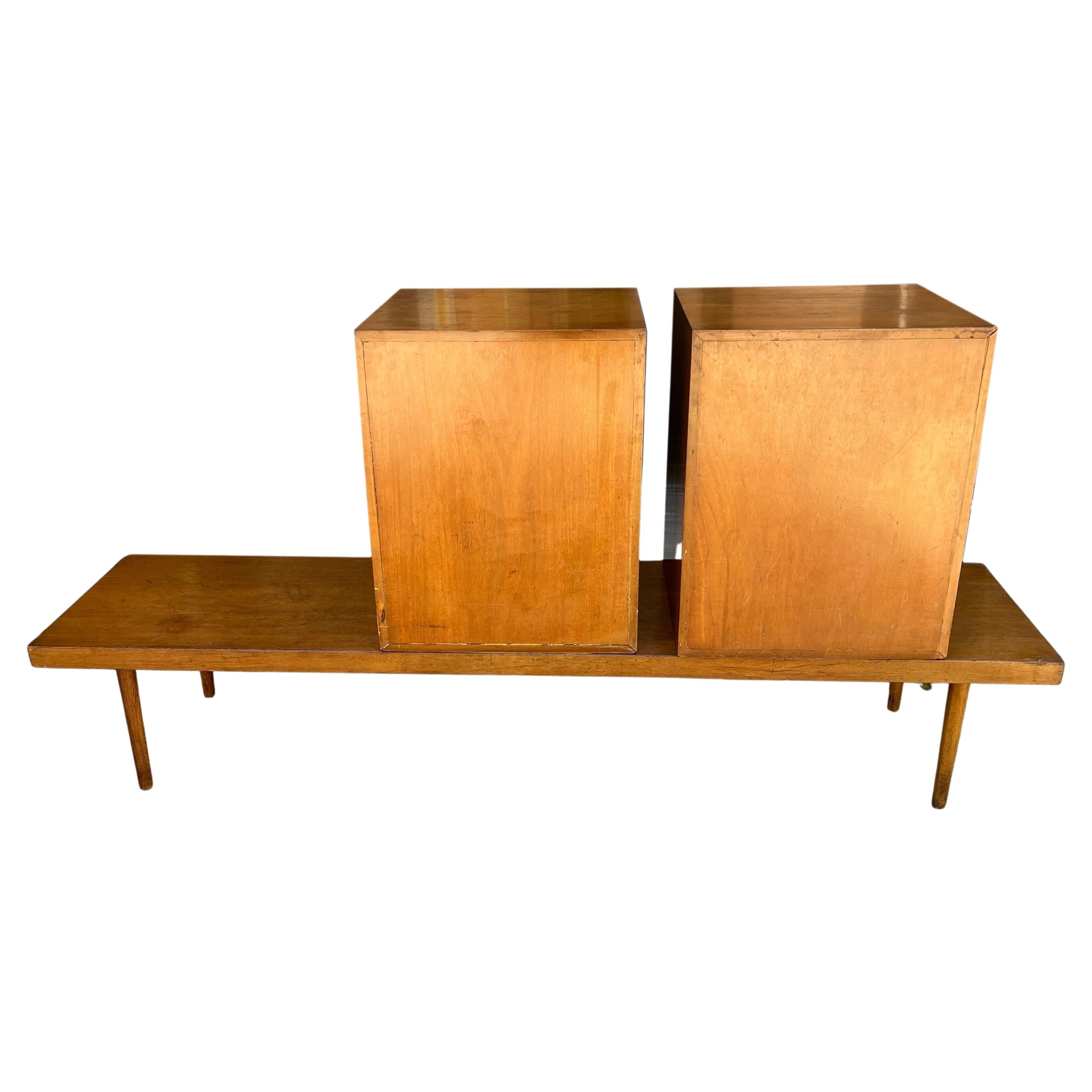 Rare and Important Midcentury Bench/Cabinets- Eames and Saarinen -Organic Design For Sale 6