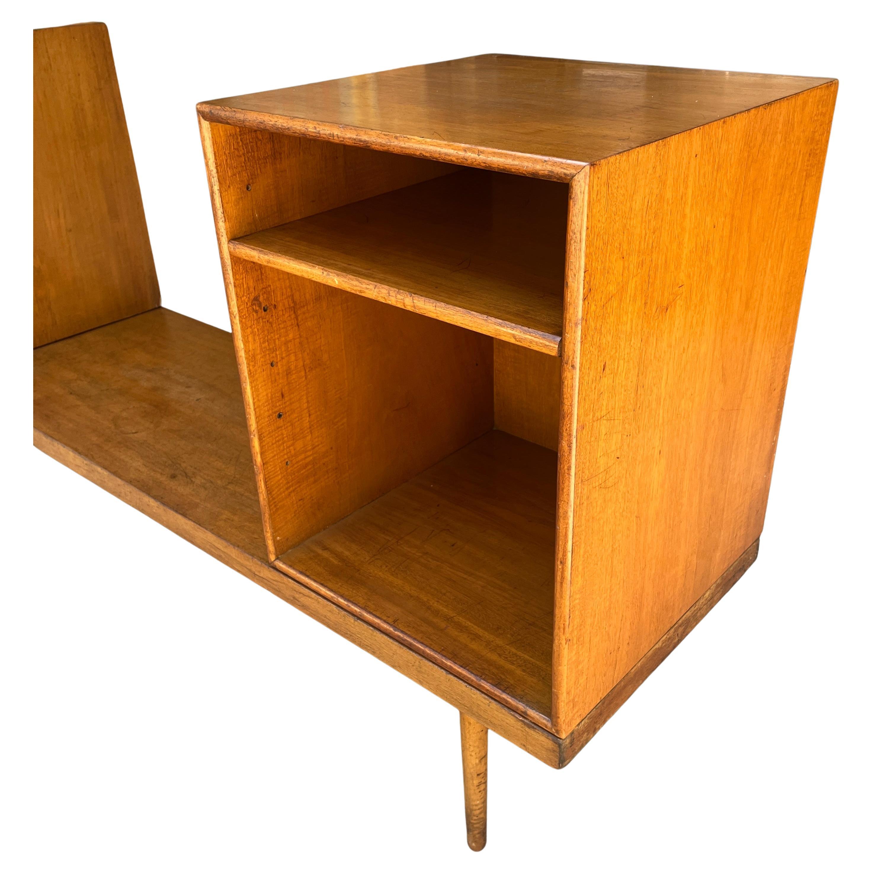 20th Century Rare and Important Midcentury Bench/Cabinets- Eames and Saarinen -Organic Design For Sale