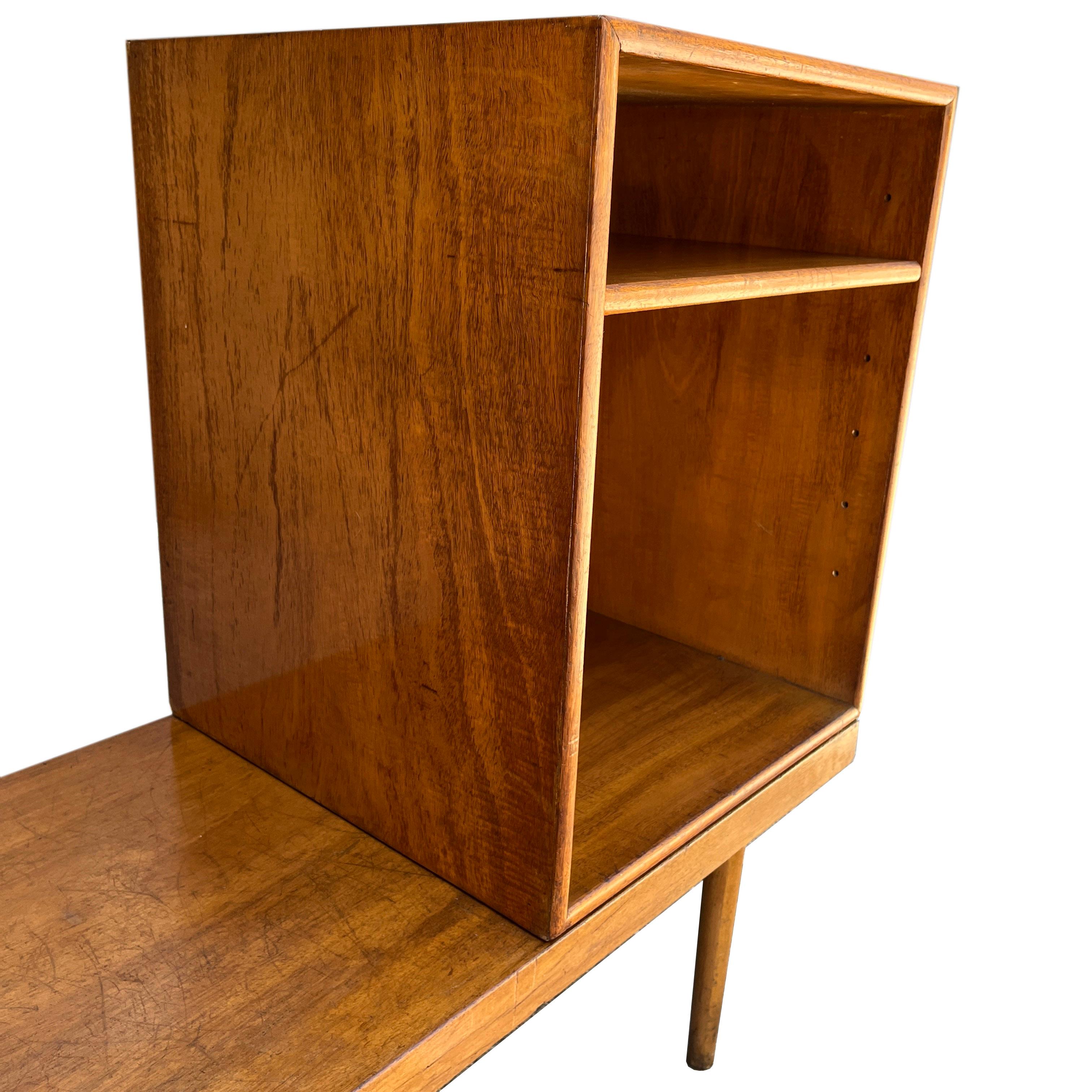 Mahogany Rare and Important Midcentury Bench/Cabinets- Eames and Saarinen -Organic Design For Sale