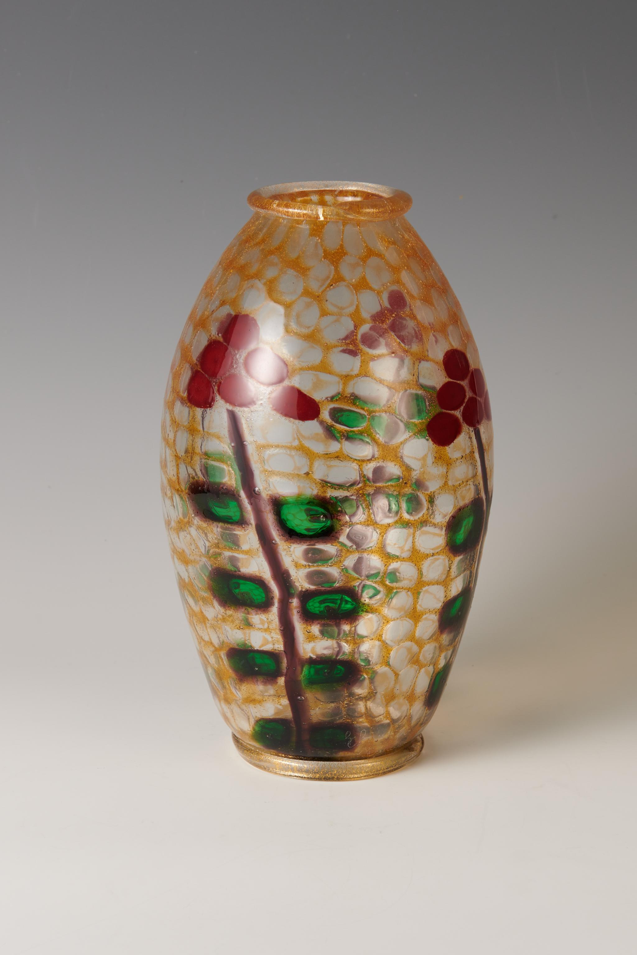 Seltene und bedeutende Mosaico-Vase Vetreria Artistica Barovier, Vetreria (Handgefertigt) im Angebot