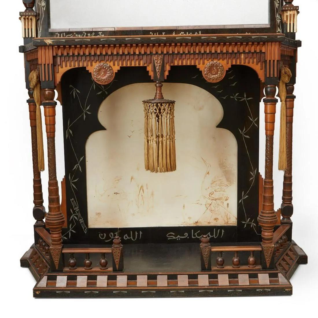 Rare and Important Orientalist Console Table & Mirror by Carlo Bugatti For Sale 3
