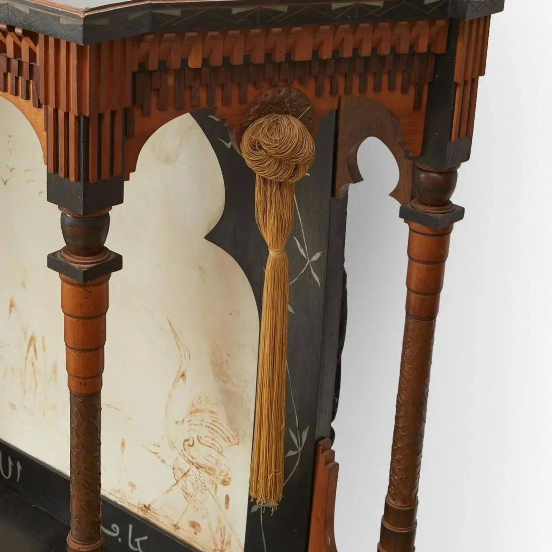 Rare and Important Orientalist Console Table & Mirror by Carlo Bugatti For Sale 1
