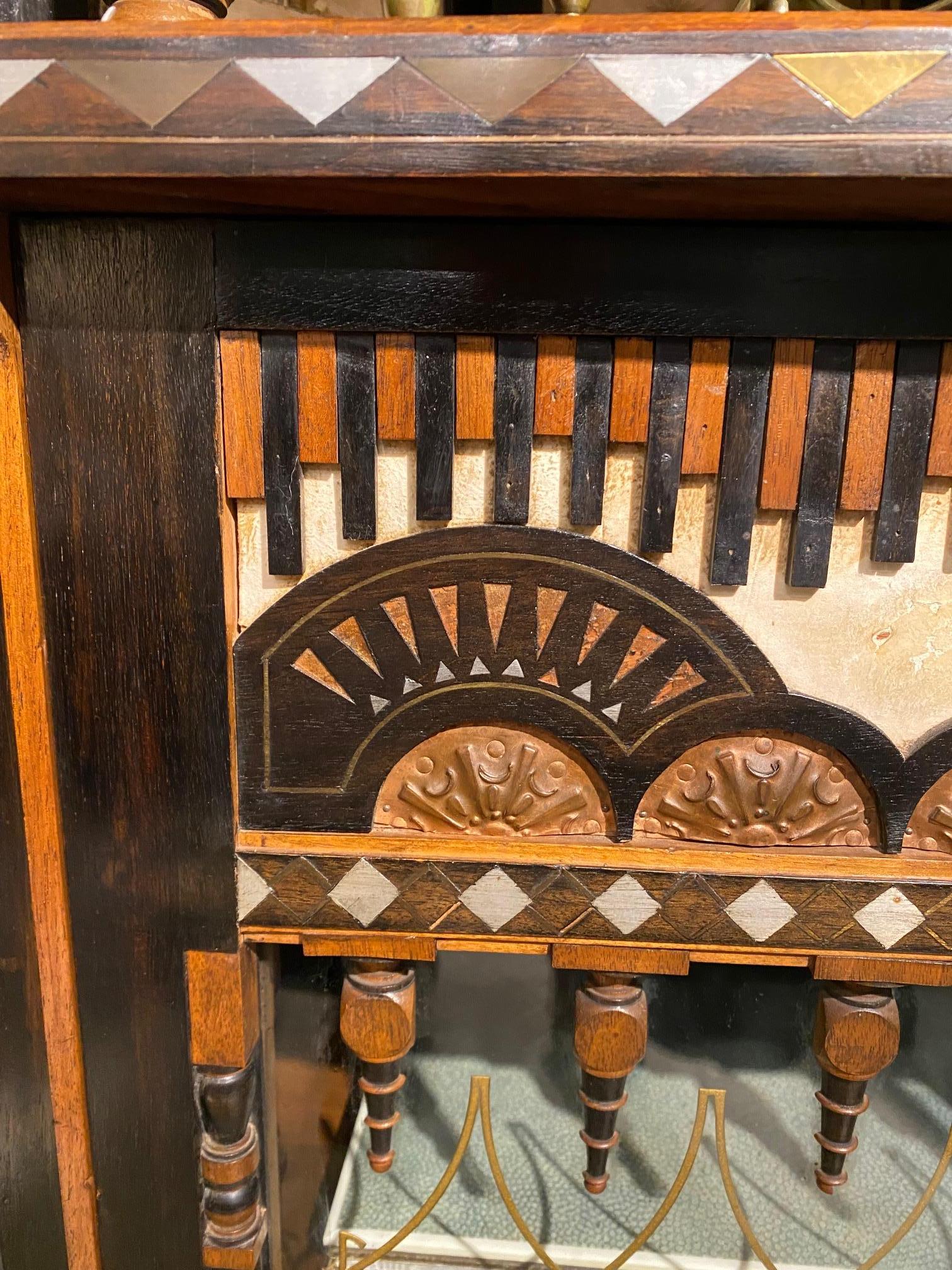 Rare and Important Orientalist Corner Cabinet by Carlo Bugatti For Sale 3