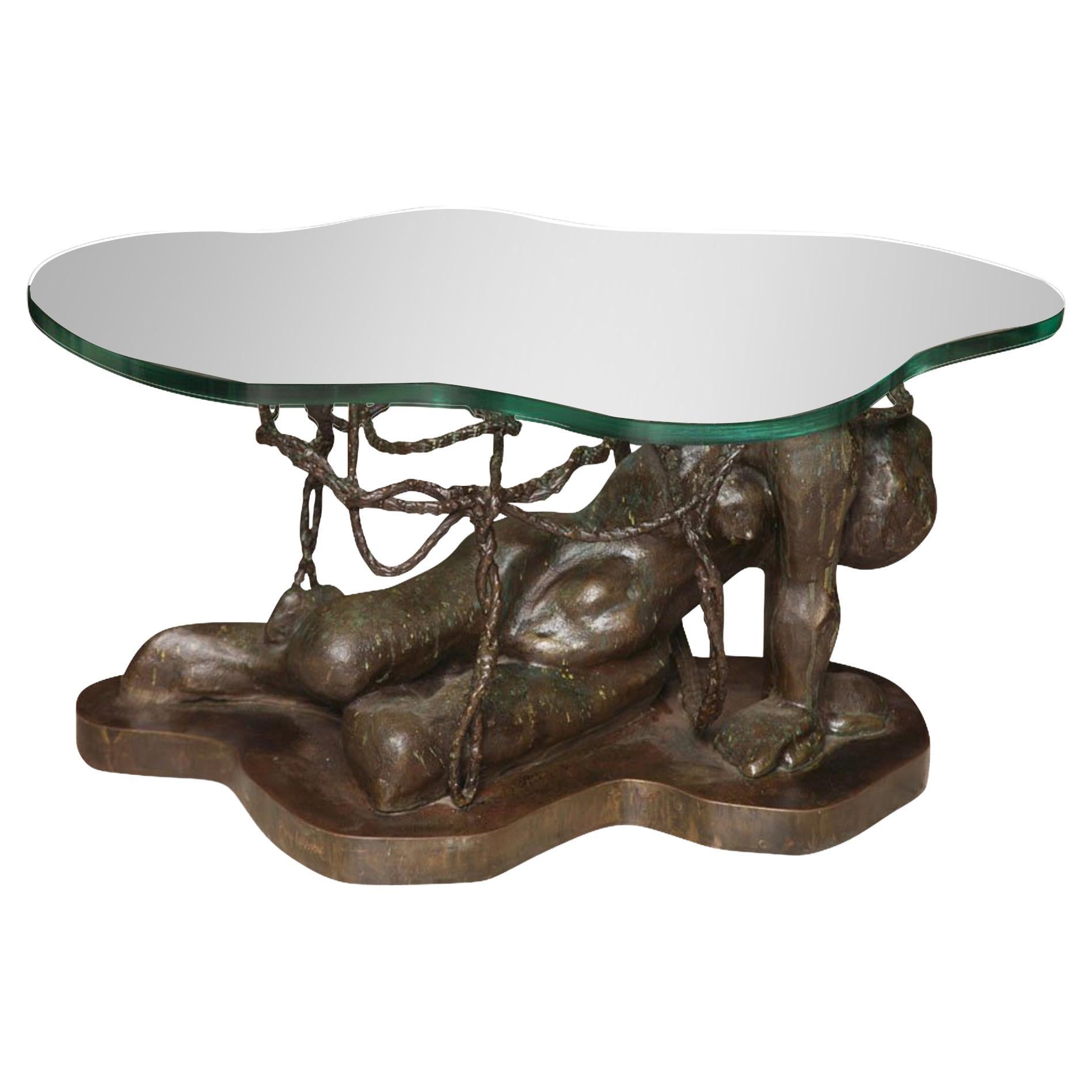 Rare and Important Phillip and Kelvin Laverne Bronze Table