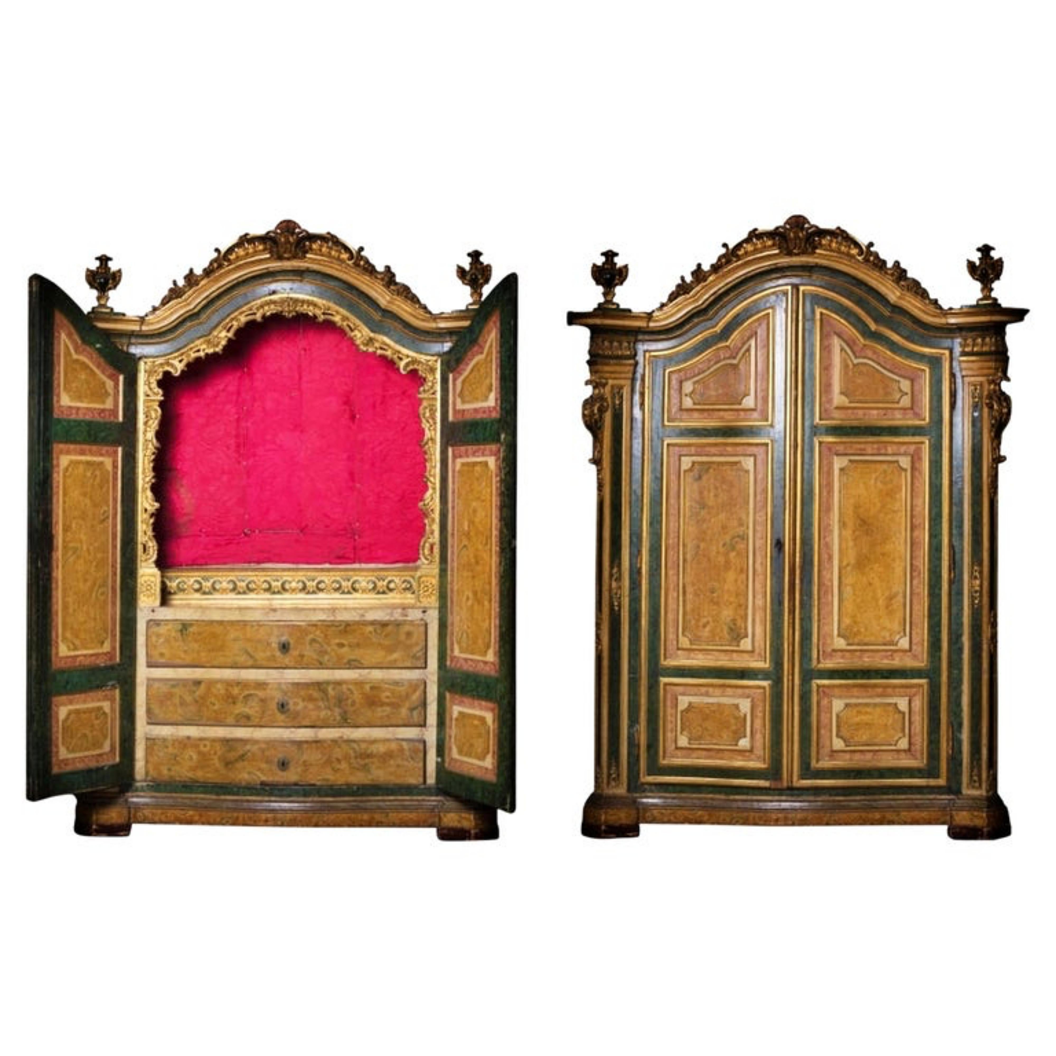 Rare and Important Portuguese Church Cabinet 18th Century Published In Good Condition In Madrid, ES
