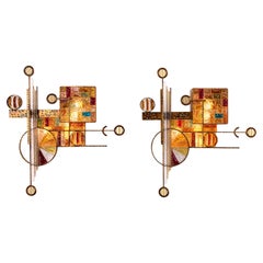 Pair of Rare and Important Sconces by Albano Poli for Poliarte
