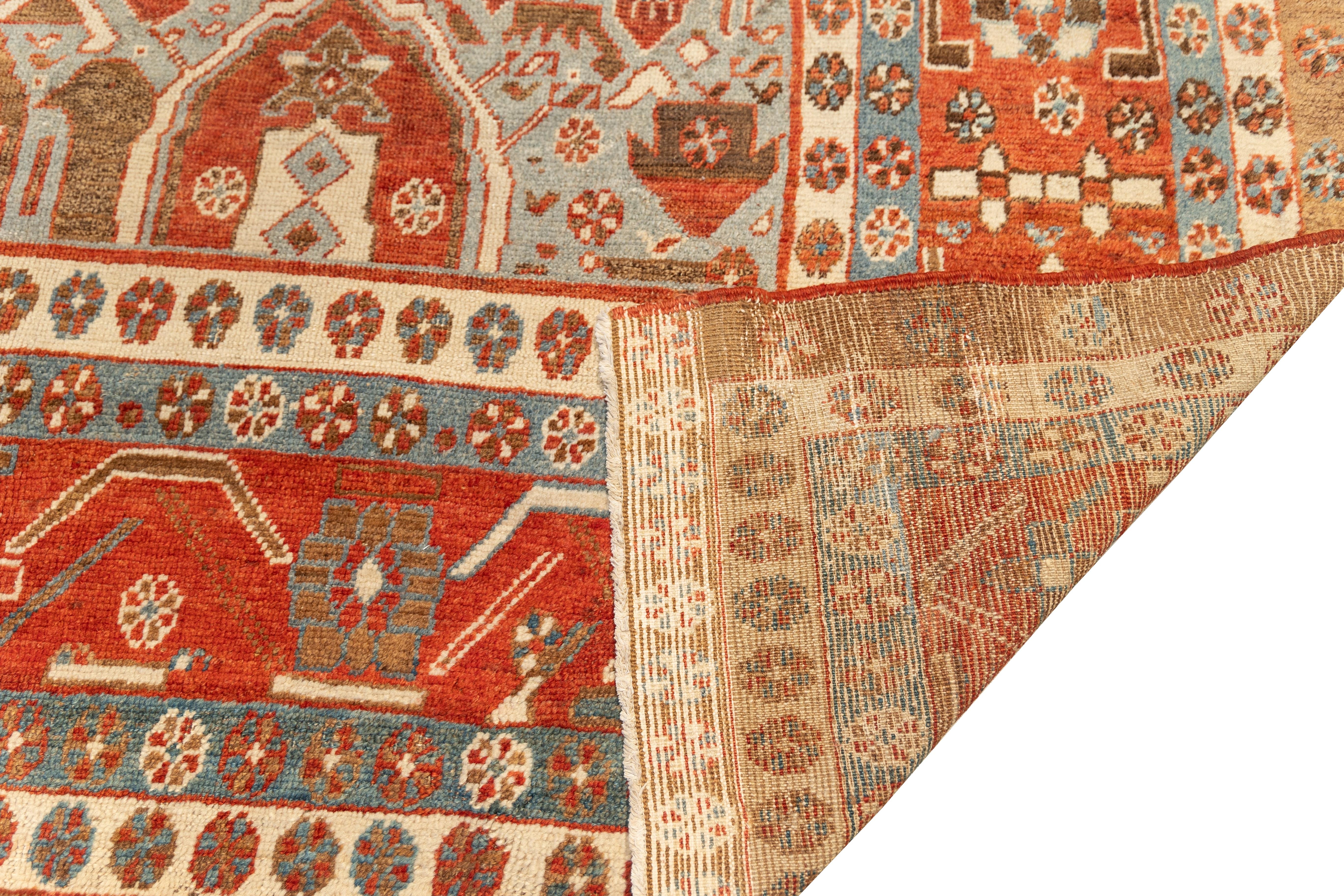 Hand-Woven Rare and important Shield Baksaish from mid 19th cent For Sale