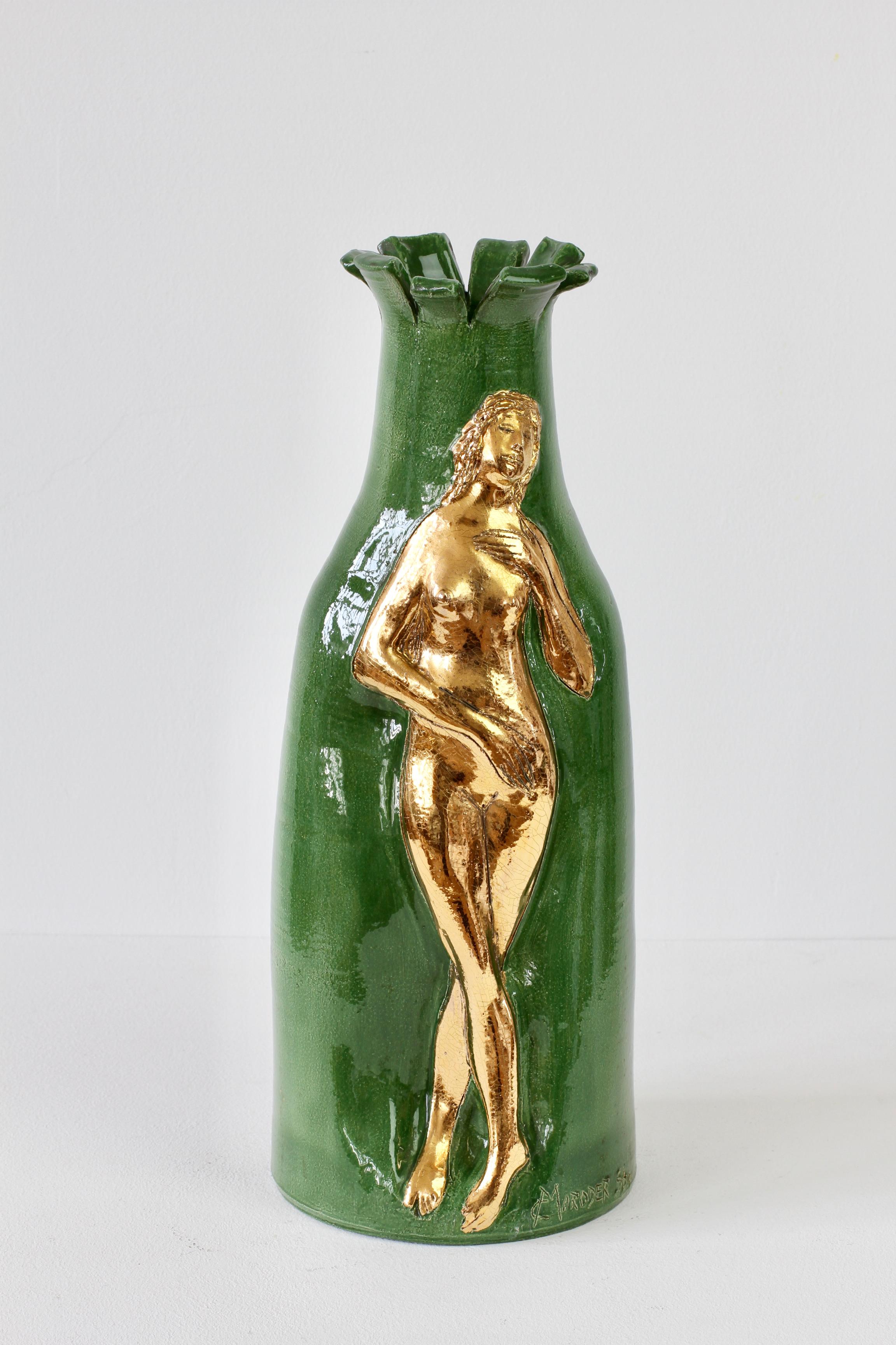 Rare and Important Tall Hand Thrown Vase by Claus Moroder, Austria circa 1960s 4