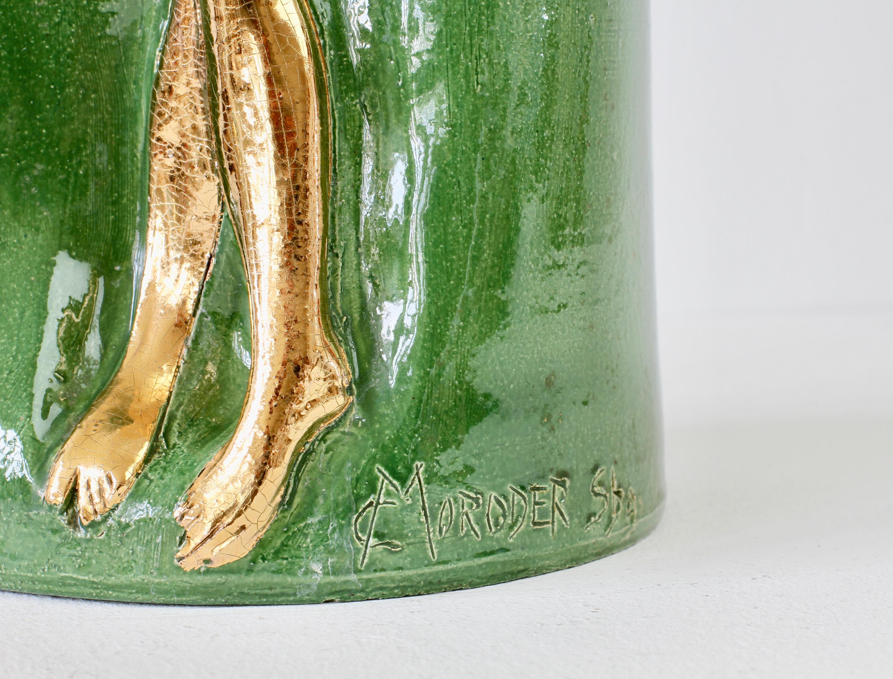 Rare and Important Tall Hand Thrown Vase by Claus Moroder, Austria circa 1960s 10