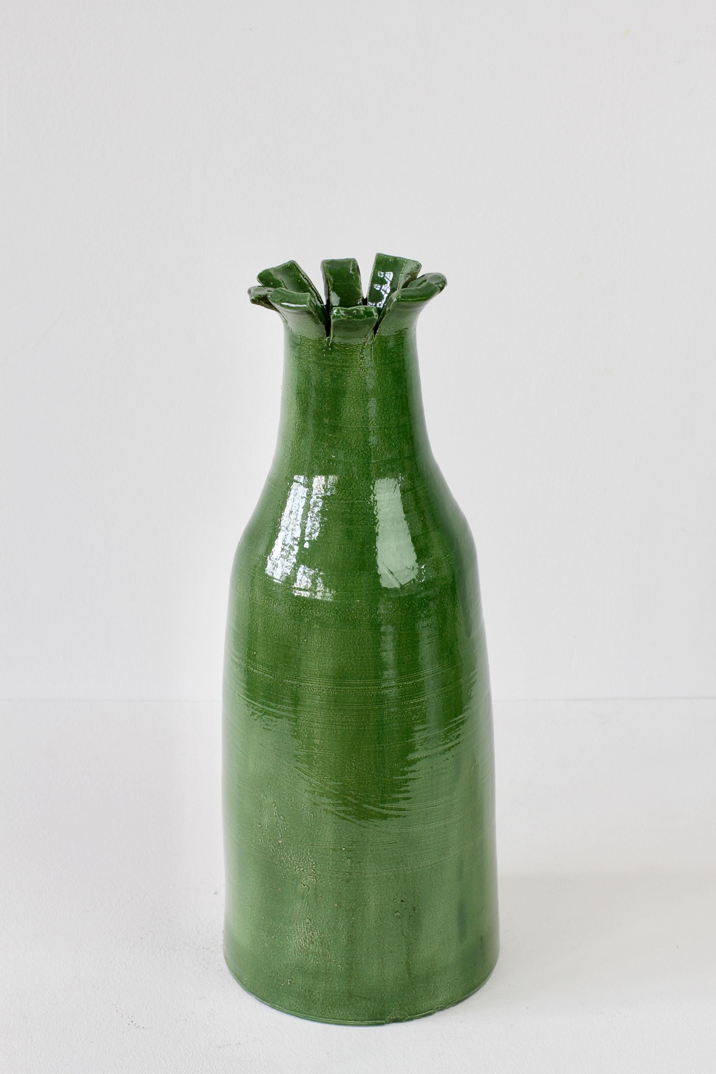 20th Century Rare and Important Tall Hand Thrown Vase by Claus Moroder, Austria circa 1960s