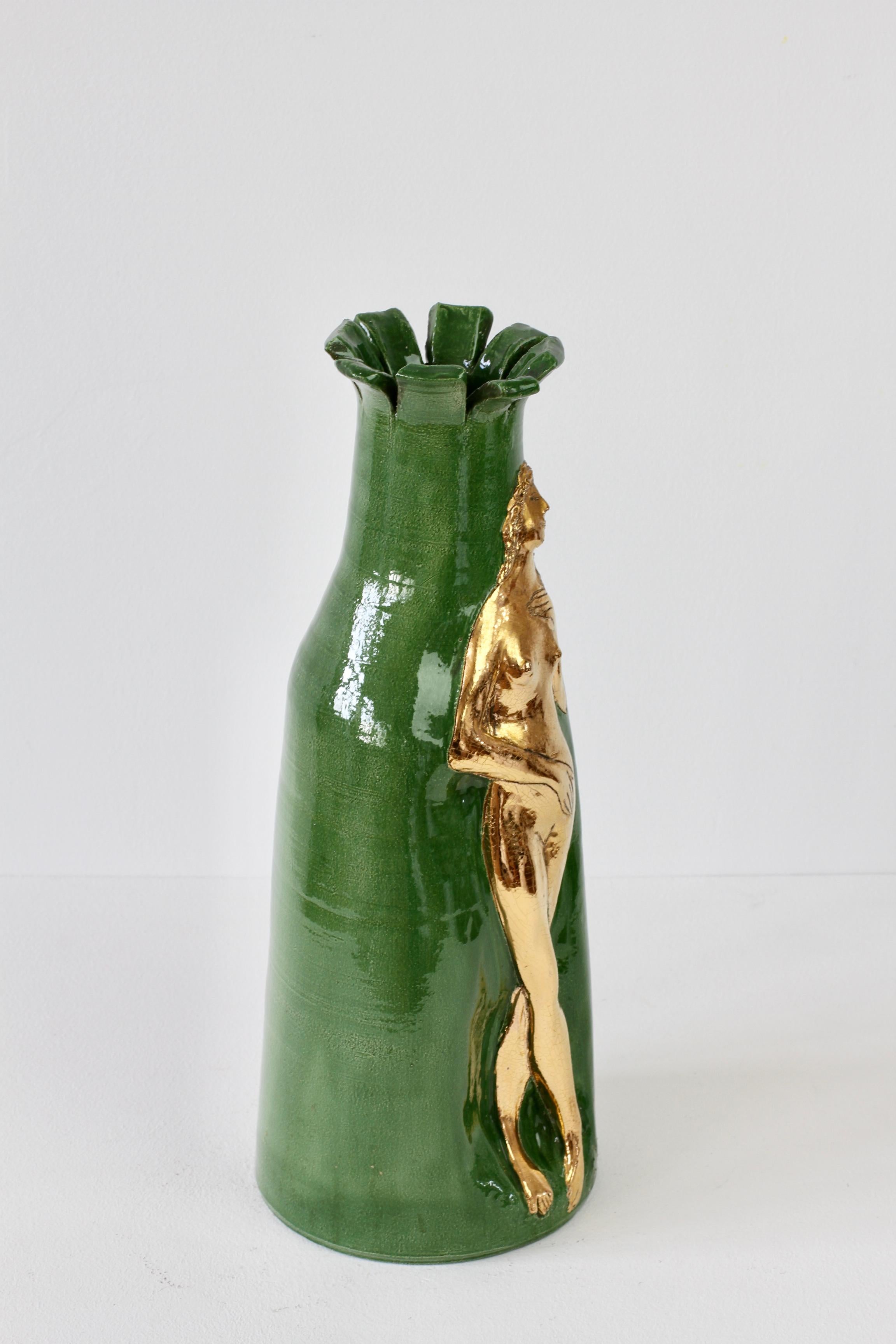 Rare and Important Tall Hand Thrown Vase by Claus Moroder, Austria circa 1960s 1