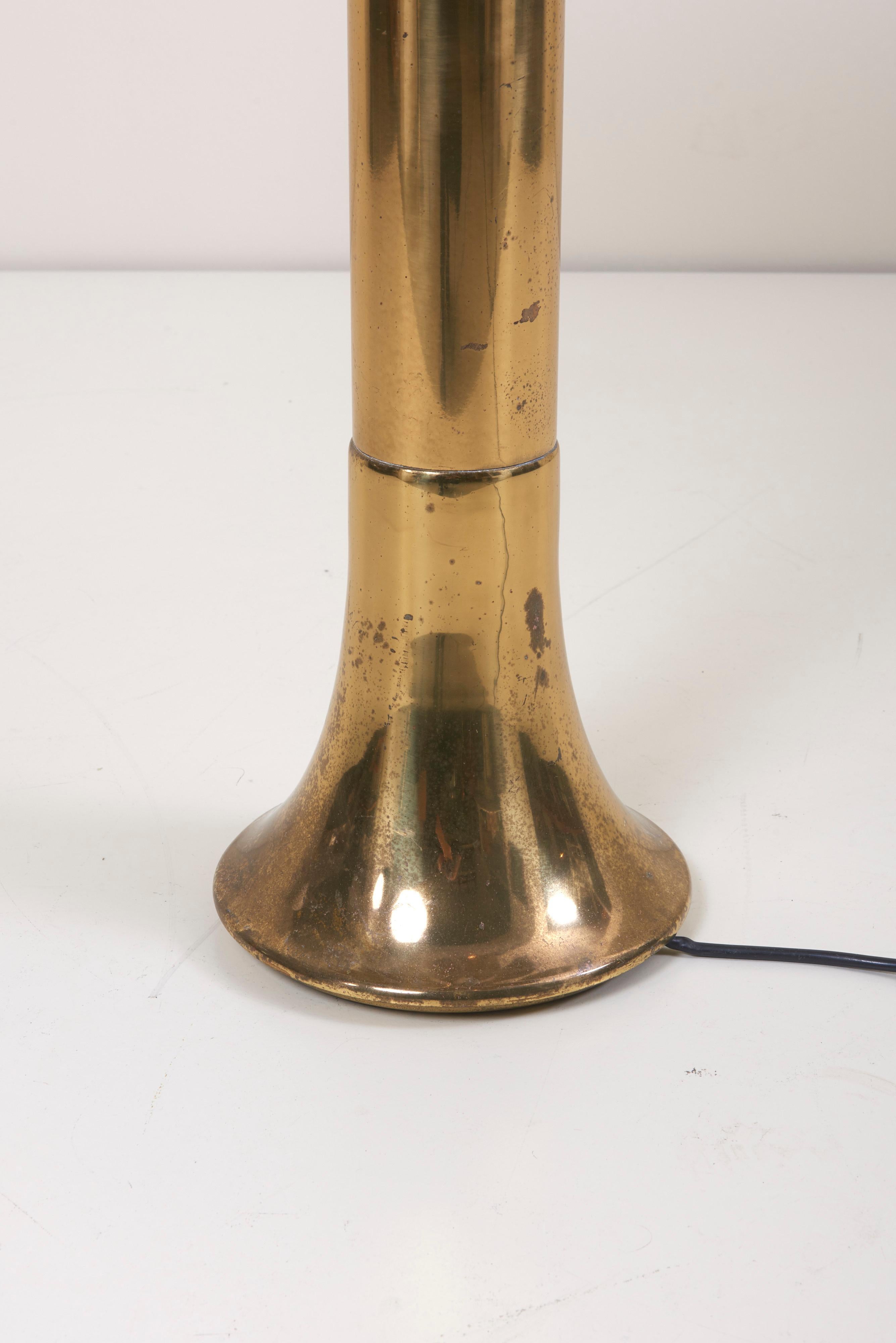Rare and Impressive Brass Rhaburb Floor Lamp by Tommaso Barbi 2