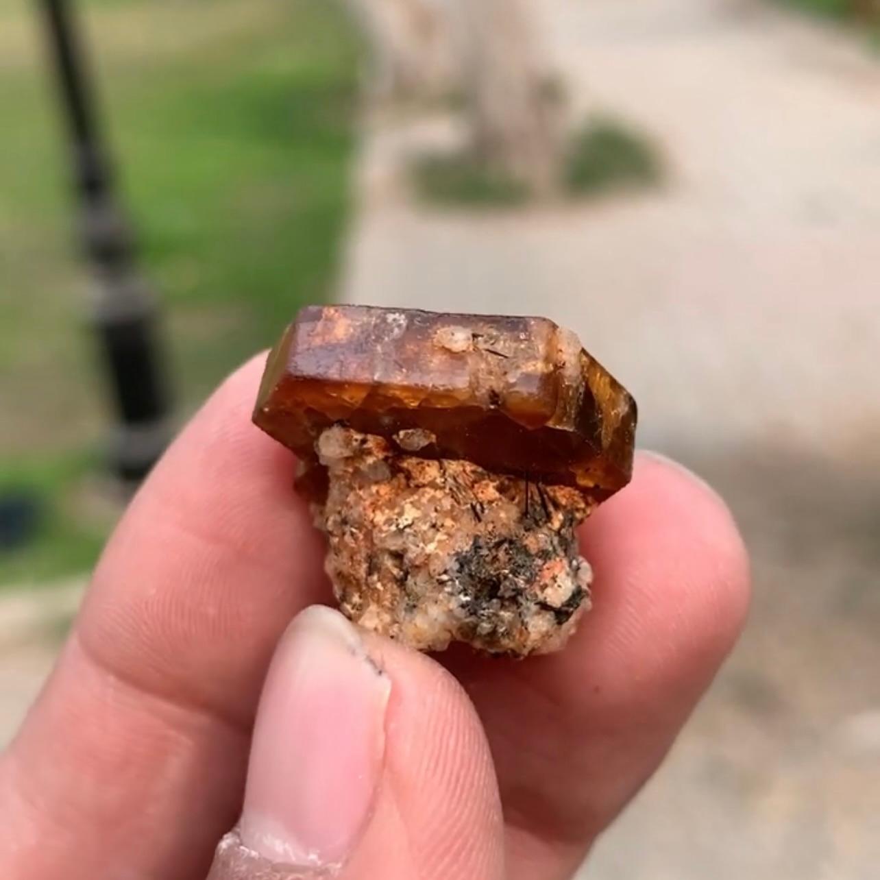 Raro e impressionante cristallo di bastnasite tabulare su Matrix dal Pakistan in vendita 1