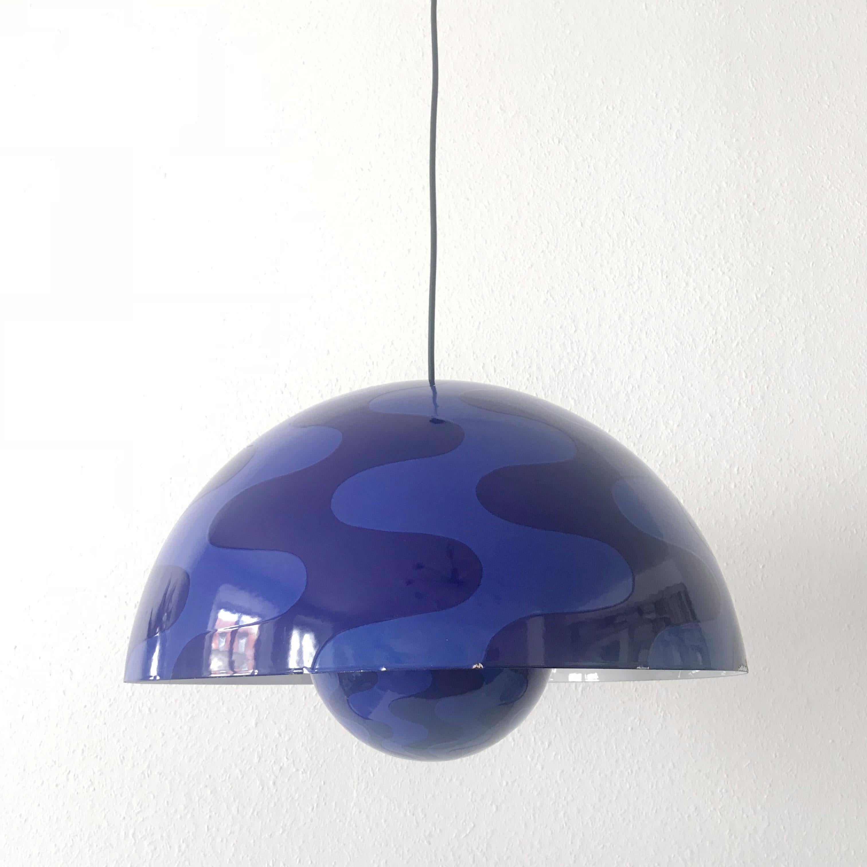 Rare and Large Flower Pot Pendant Lamp by Verner Panton for Louis Poulsen 1971 For Sale 1