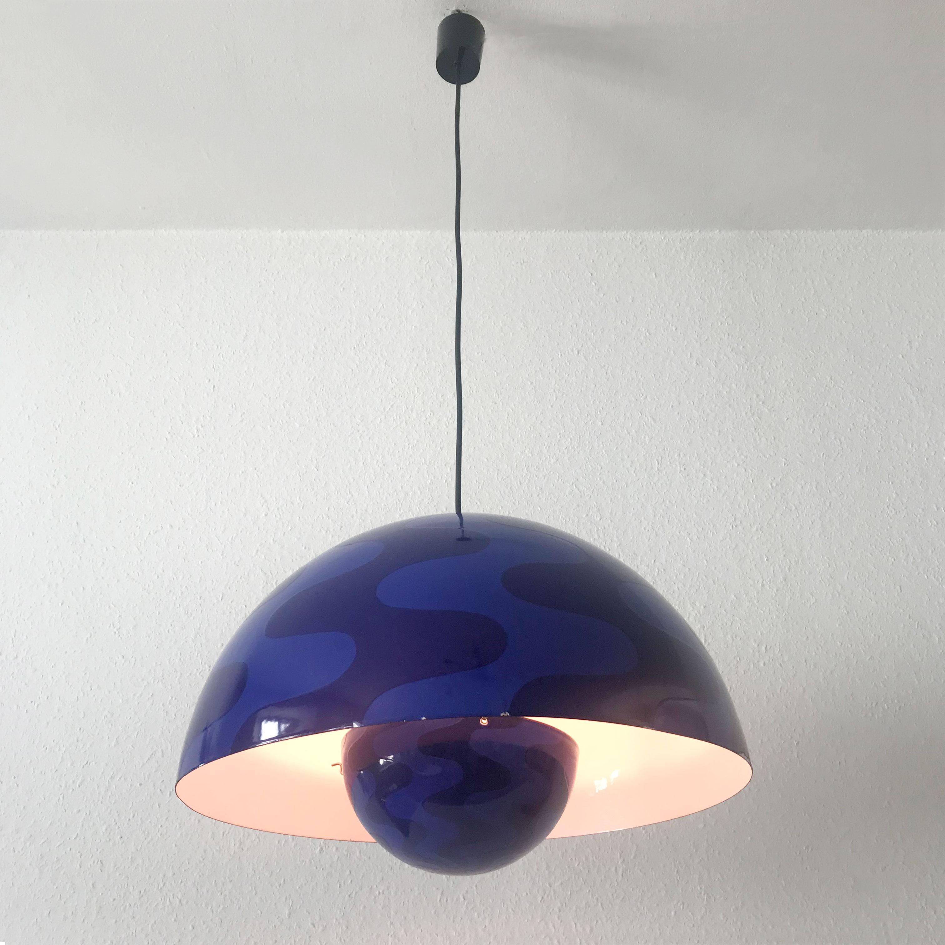 Rare and Large Flower Pot Pendant Lamp by Verner Panton for Louis Poulsen 1971 For Sale 2