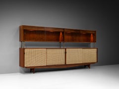 Rare and Large Martin Eisler Sideboard for Forma in Brazilian Walnut and Cane