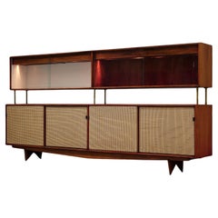 Rare and Large Martin Eisler Sideboard for Forma in Brazilian Walnut and Cane