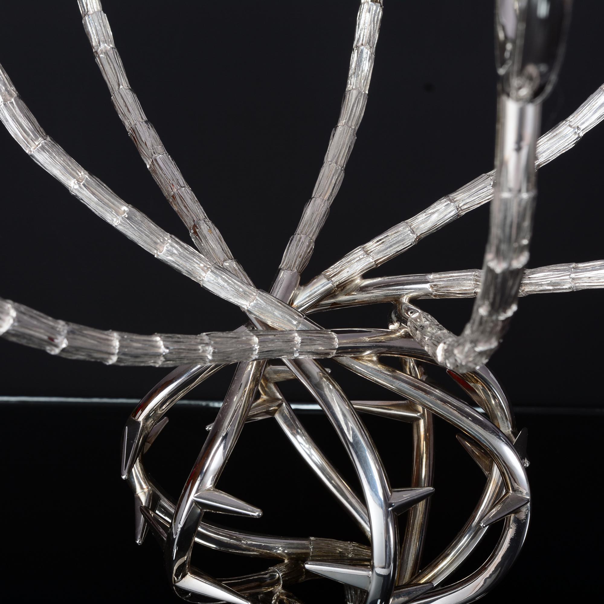 Rare and Large Mid-Century Silver Candelabrum Centrepiece by Gerald Benney In Good Condition For Sale In London, GB