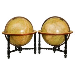 Rare and Large Pair of Malby Globes in Fine Original Condition