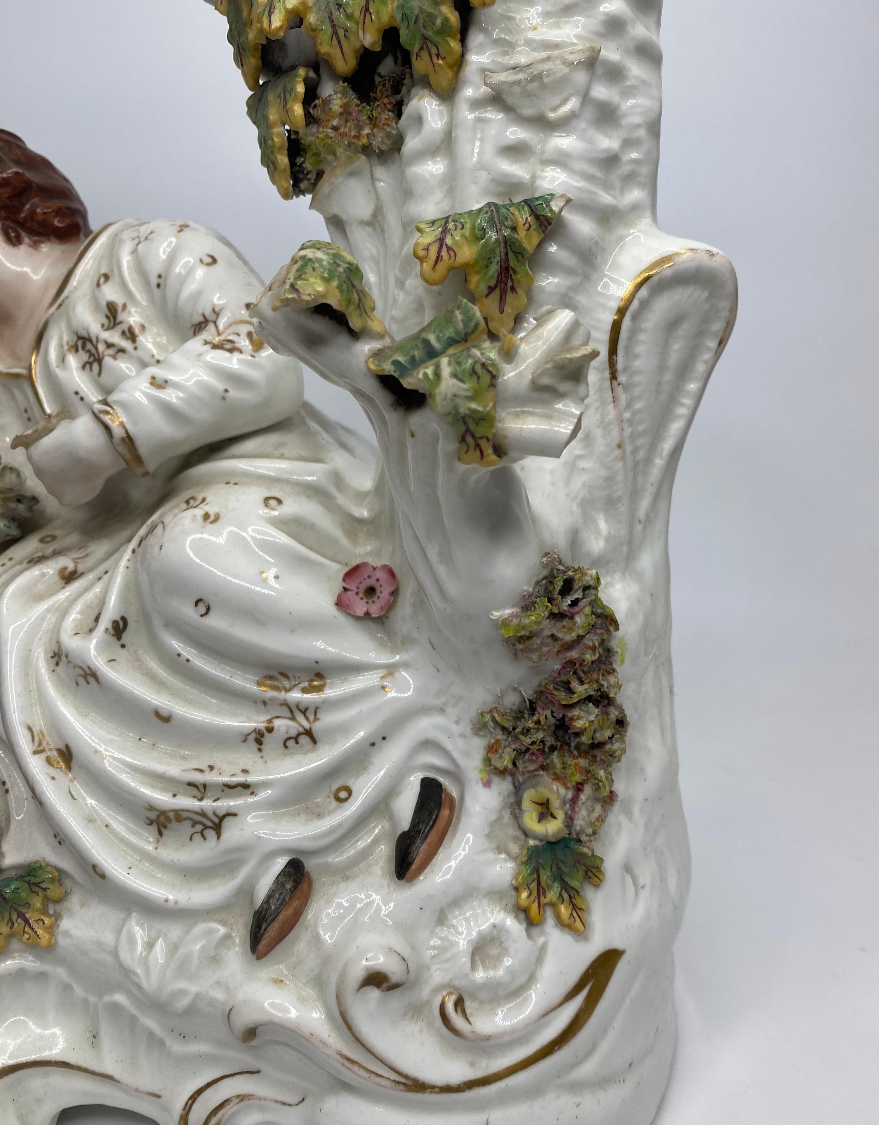 Porcelain Rare and large Staffordshire porcelaneous ‘Babes in the Woods’ group, c. 1830.