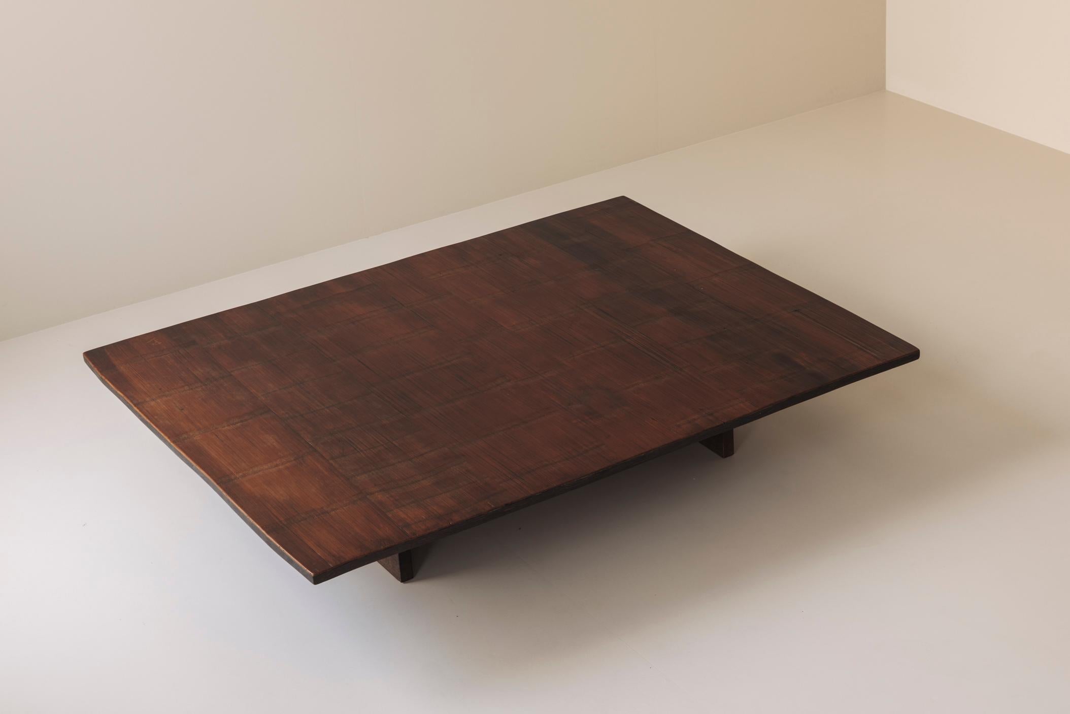 Rare and large version bamboo coffee table by Axel Vervoordt, 1980s. For Sale 5
