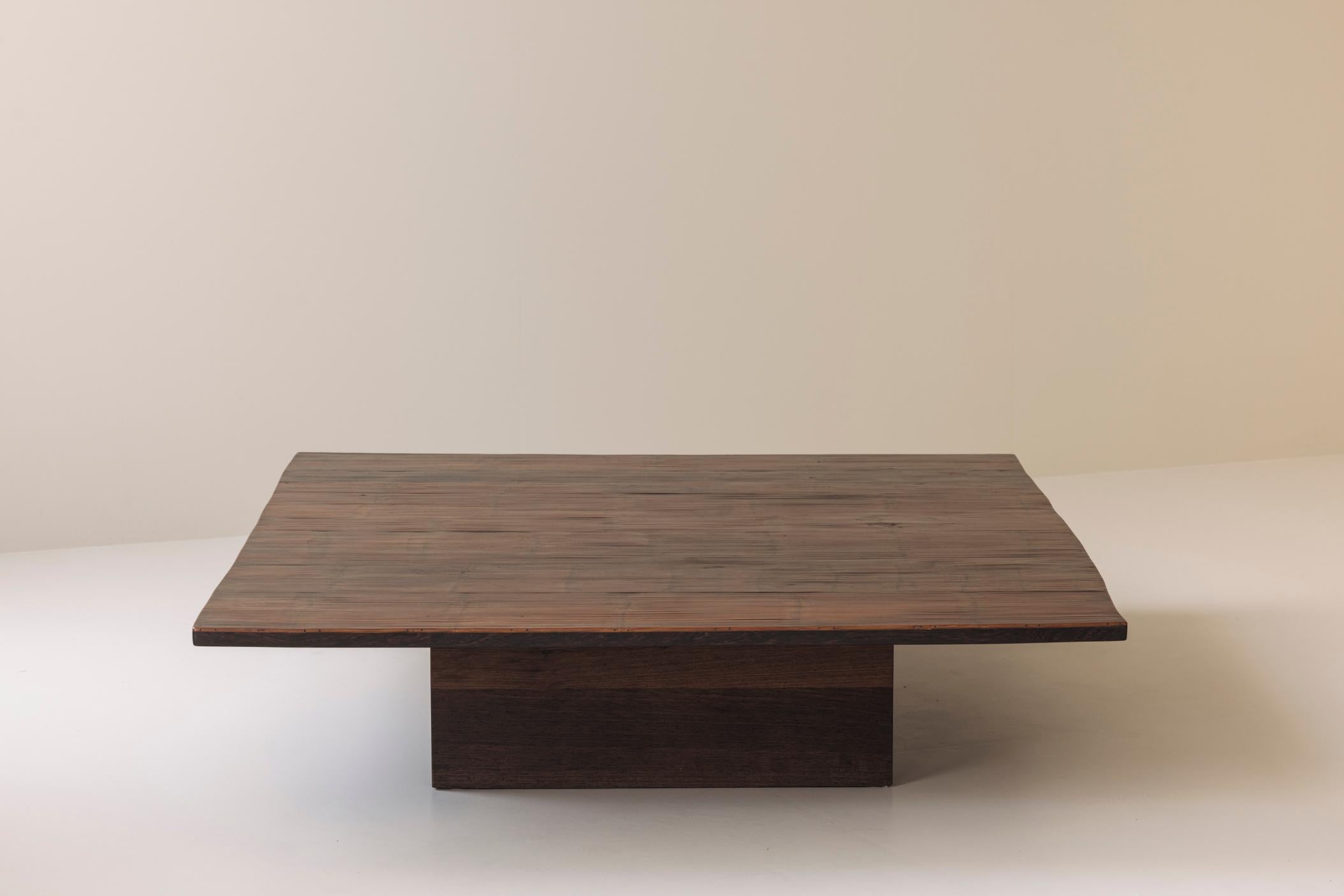 Rare and large version bamboo coffee table by Axel Vervoordt, 1980s. For Sale 9