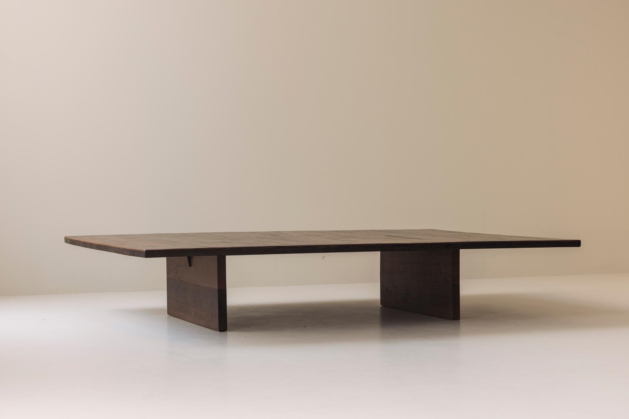 Mid-Century Modern Rare and large version bamboo coffee table by Axel Vervoordt, 1980s. For Sale