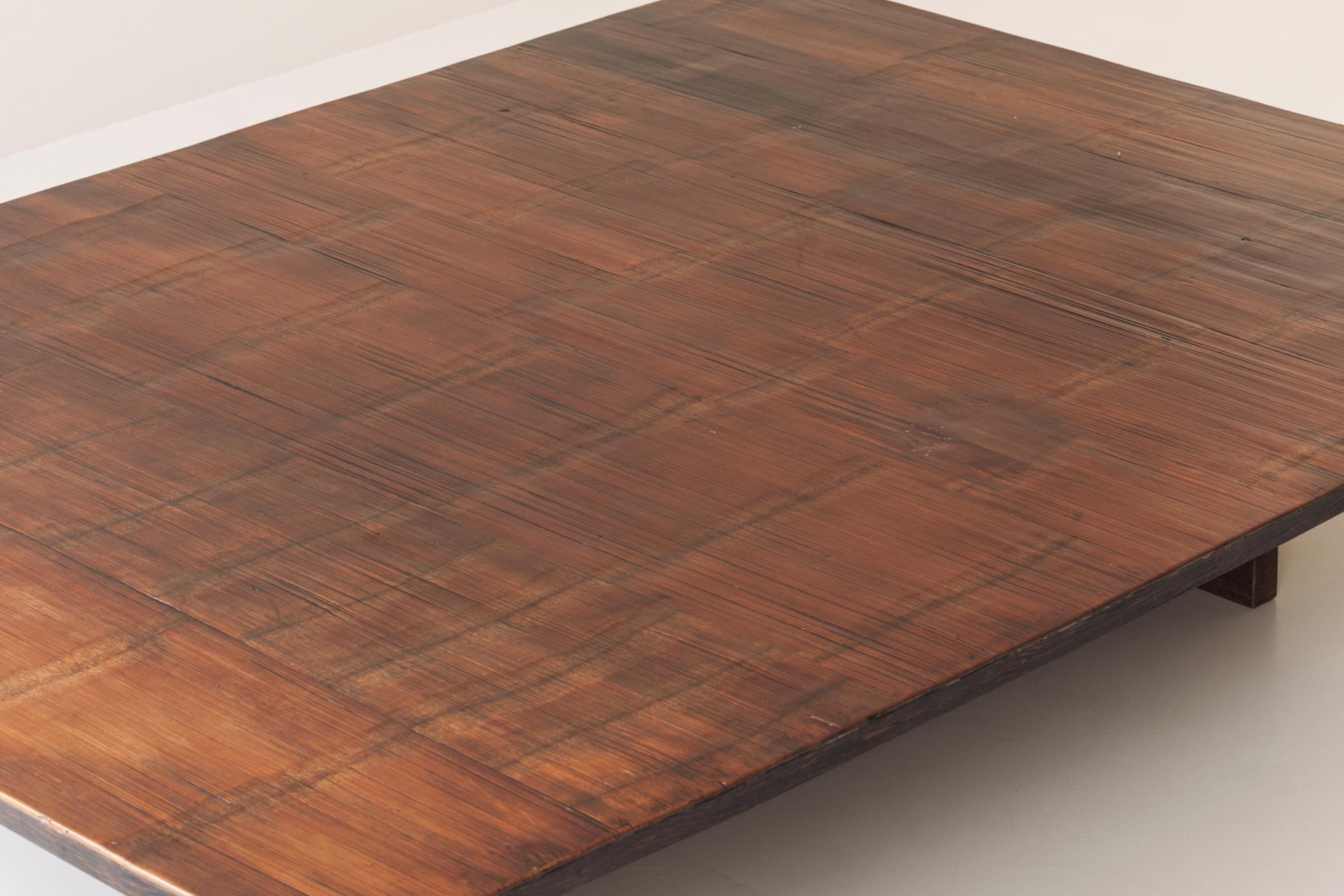 Rare and large version bamboo coffee table by Axel Vervoordt, 1980s. In Good Condition For Sale In Antwerp, BE