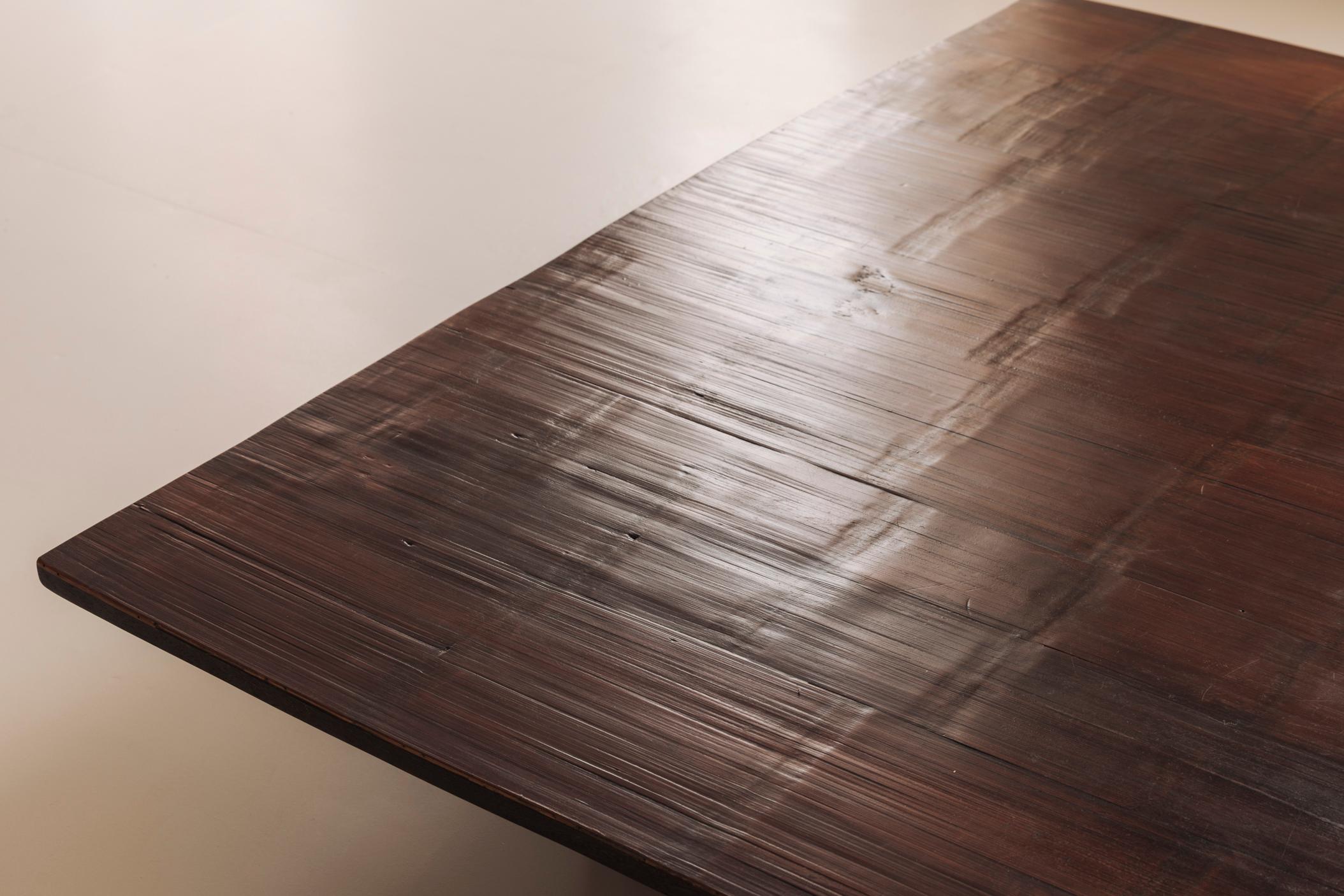 Late 20th Century Rare and large version bamboo coffee table by Axel Vervoordt, 1980s. For Sale